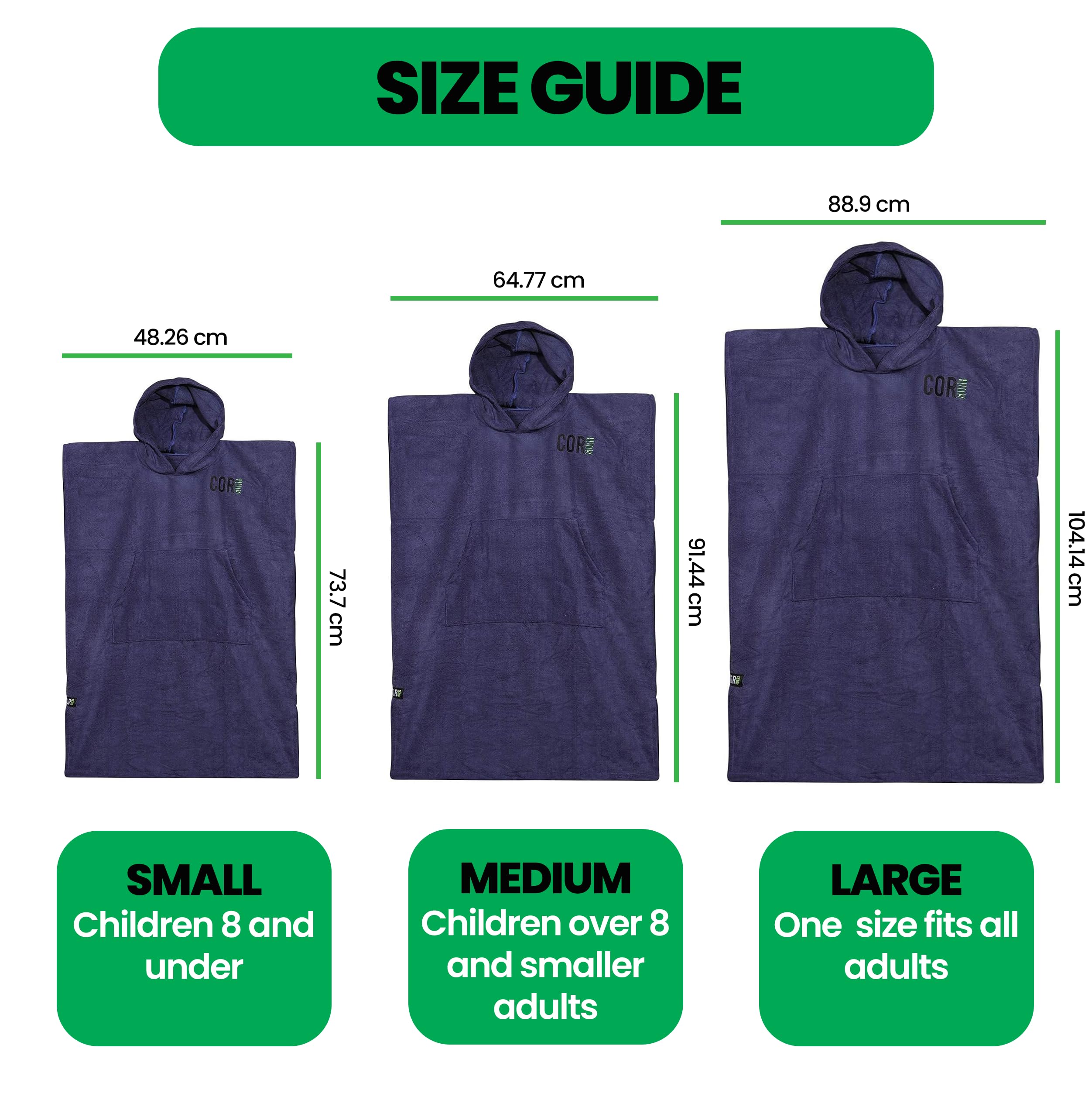 Changing Towel Poncho | Solid Colors | Medium and Large - OVERLANDERS Outfitter