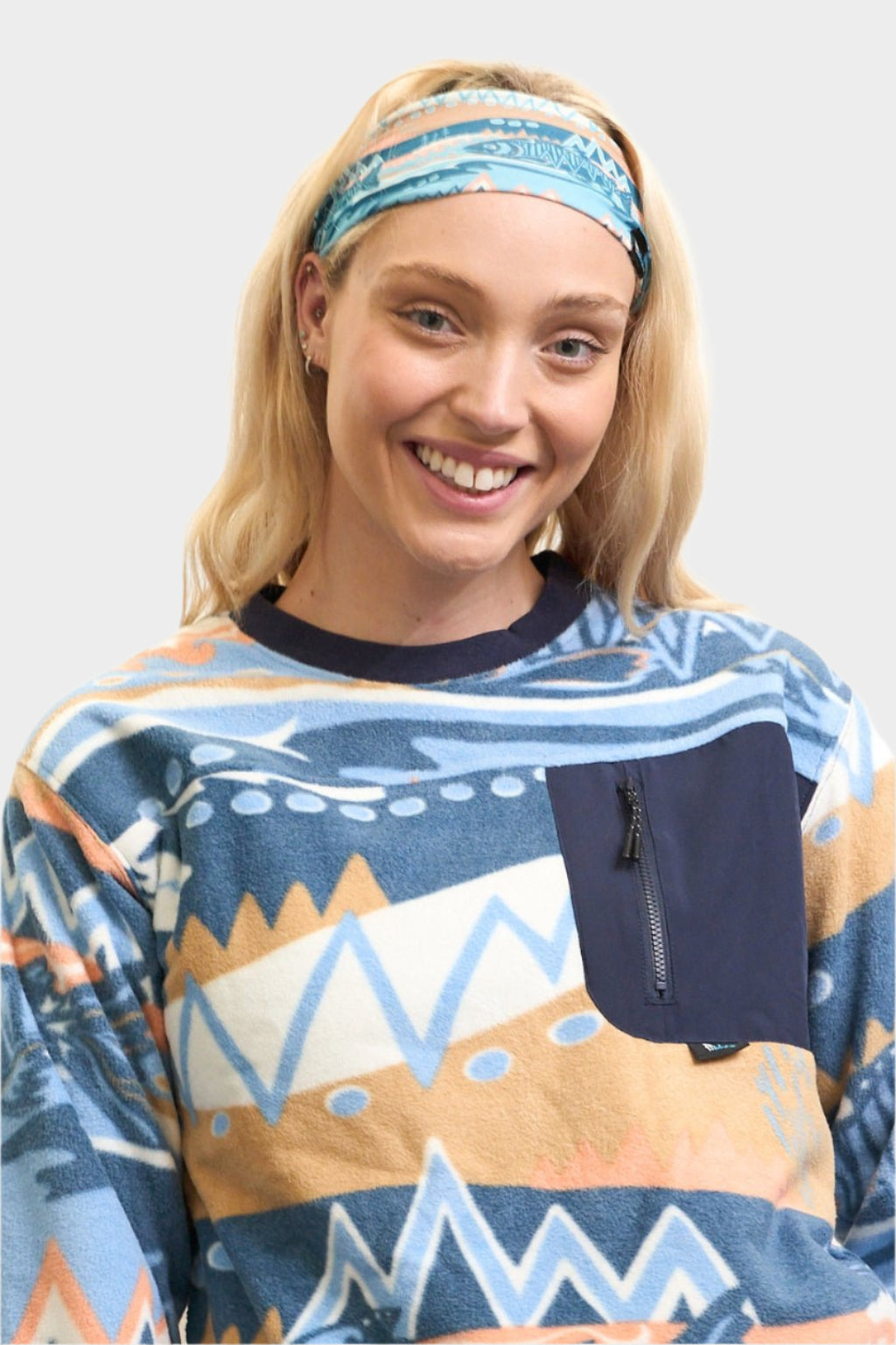 FisheWear Chummy Fleece Crew Neck in soft fleece fabric, shown in a cozy, fitted style with a round neckline.
