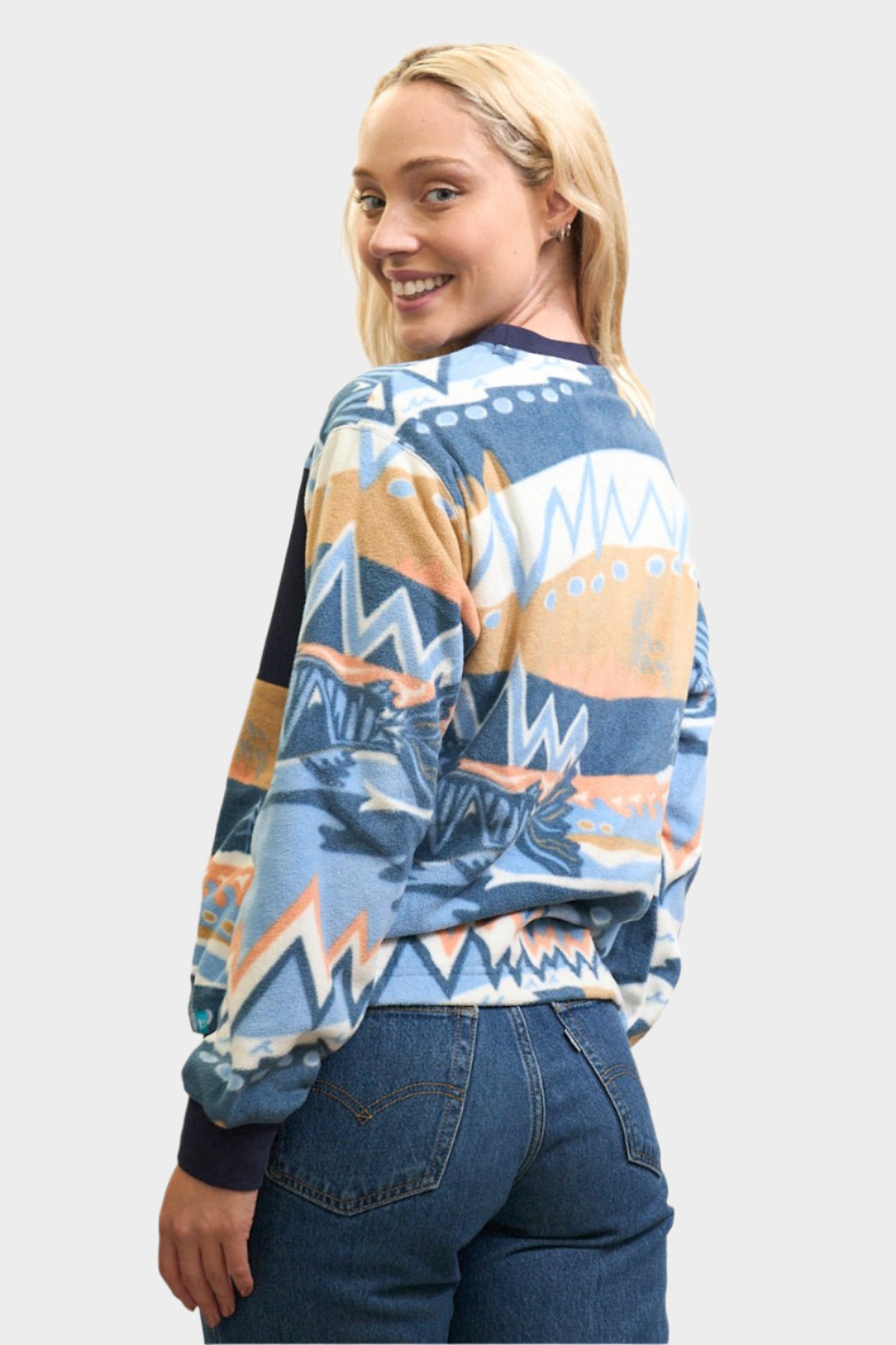 FisheWear Chummy Fleece Crew Neck in soft fleece fabric, shown in a cozy, casual fit with a classic crew neckline.