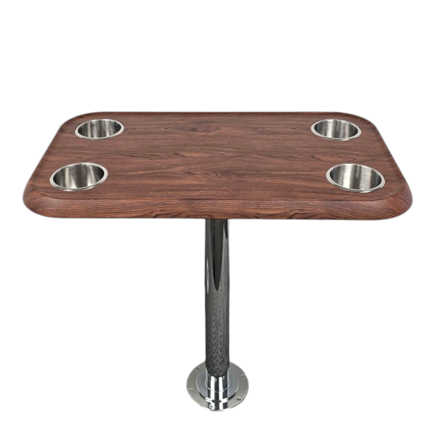 RV Side Tables | RV End Tables - Table Set - 6" Flush Mount Floor Plate / Anti Wobble, Cocktail Design (6 colors) - OVERLANDERS Outfitter