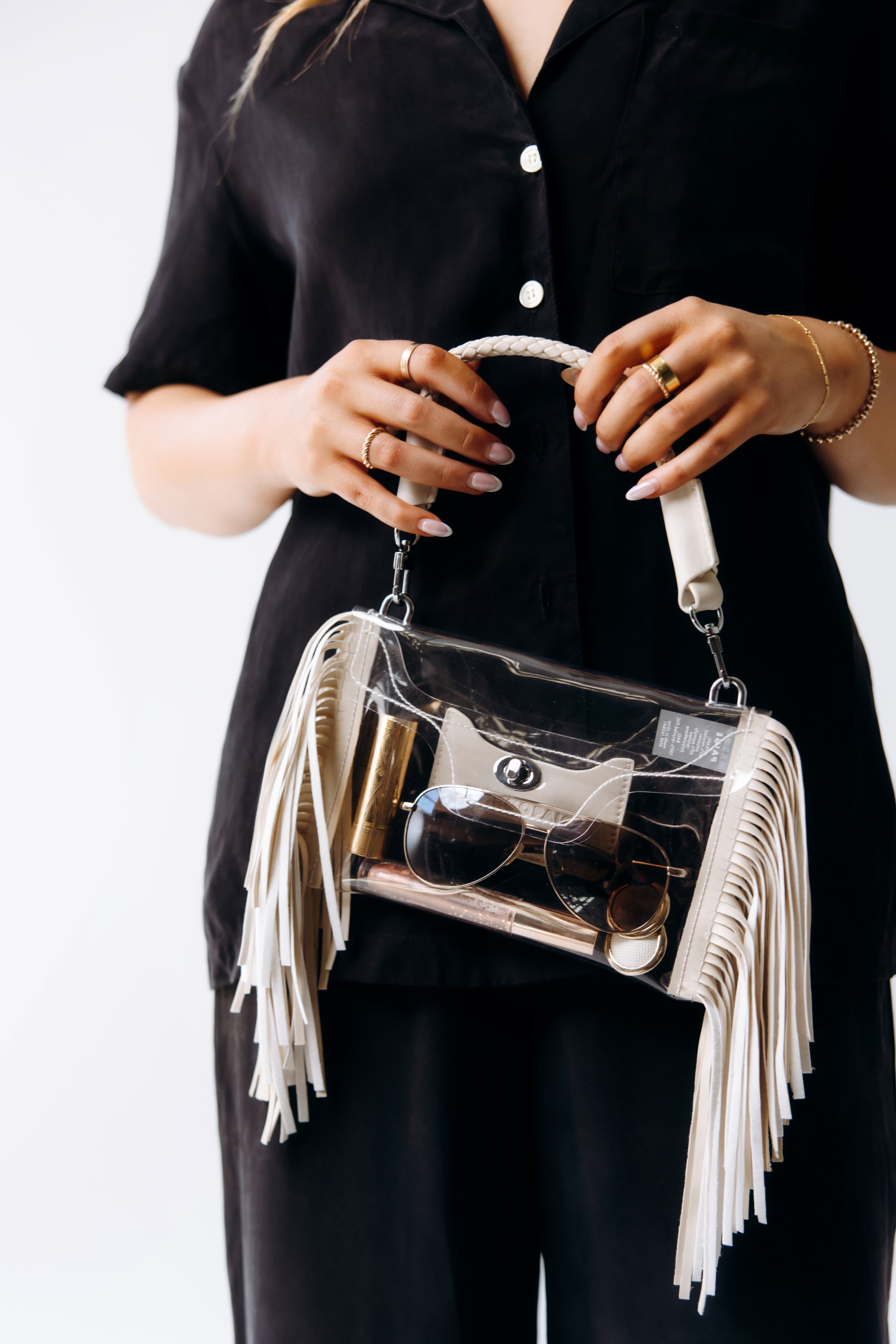 Clear Fringe Crossbody Handbag - OVERLANDERS Outfitter