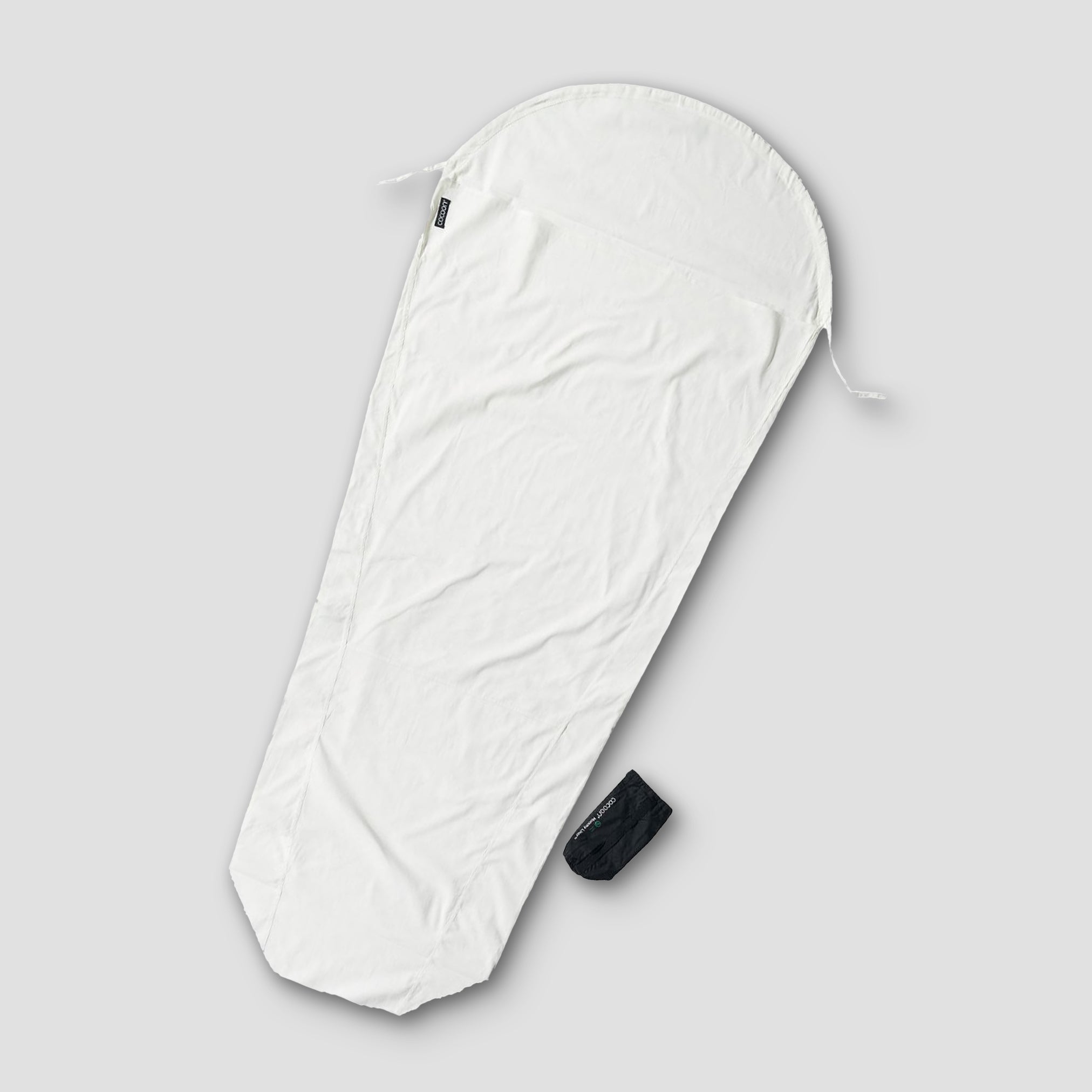Kids MummyLiner™ Cotton by COCOON, soft white cotton liner designed for children's bedding, shown in the image.