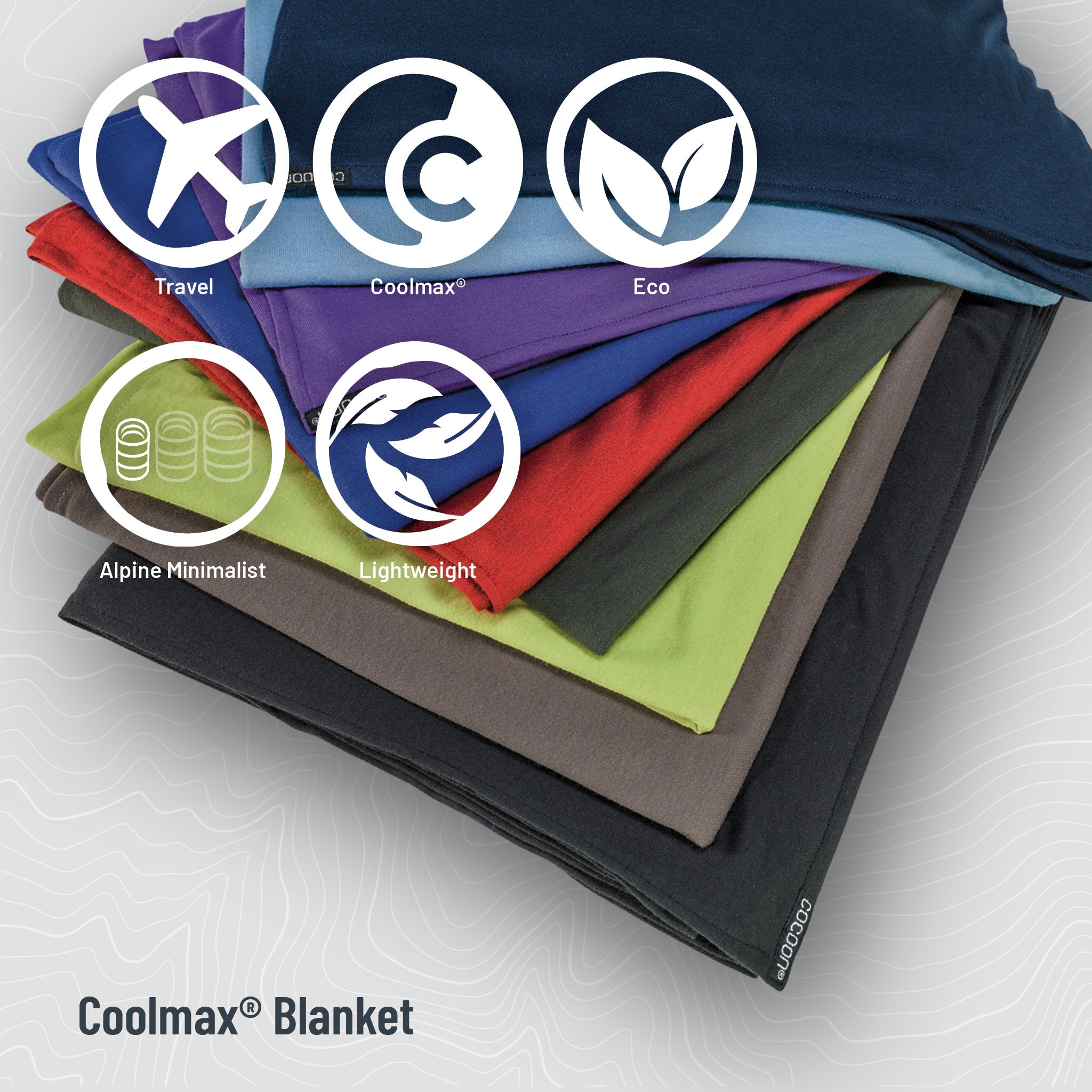 COCOON COOLMAX® travel blanket in a soft, lightweight fabric, ideal for comfort on-the-go.