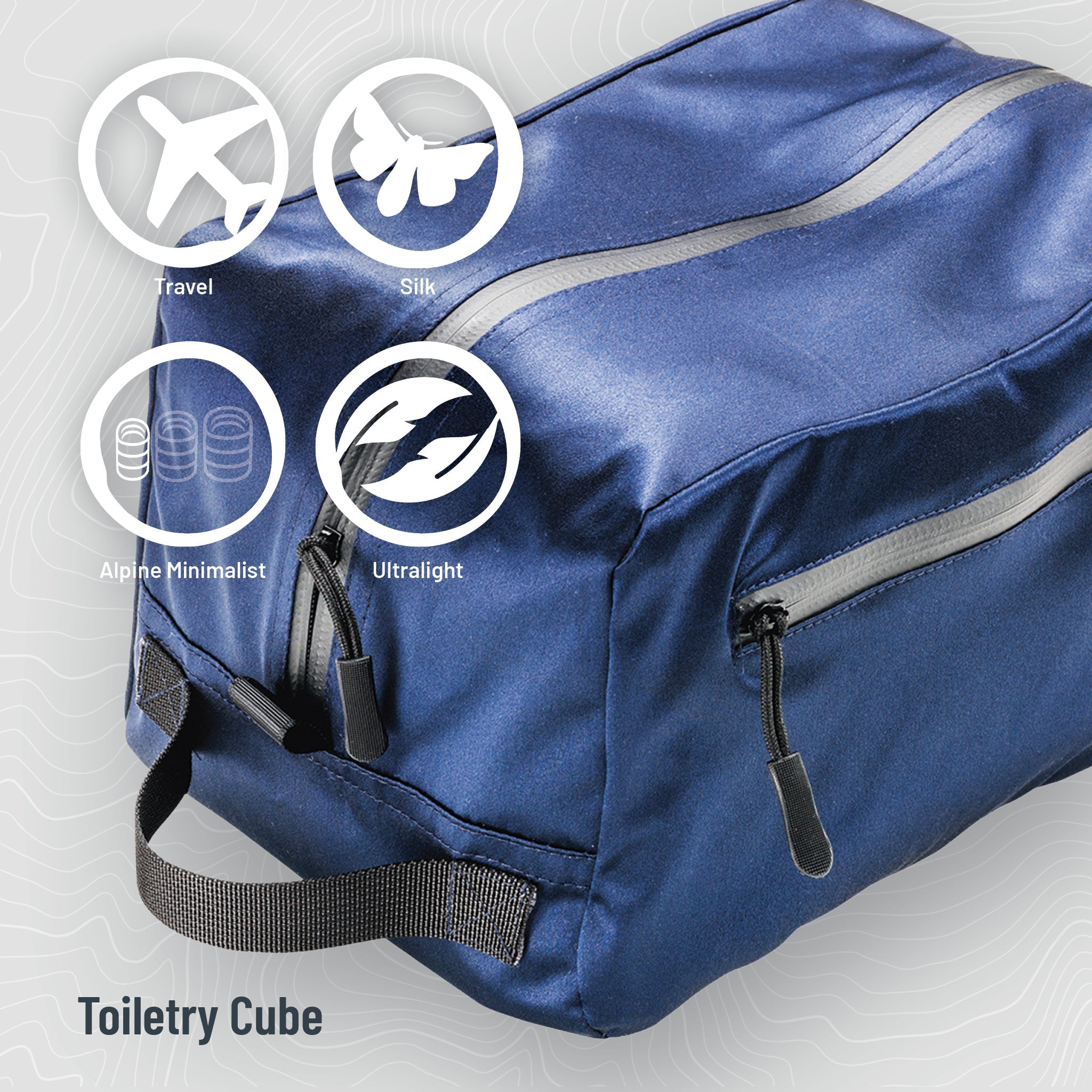 COCOON Monsoon Silk™ Toiletry Kit Cube with multiple compartments for travel essentials, compact and stylish.