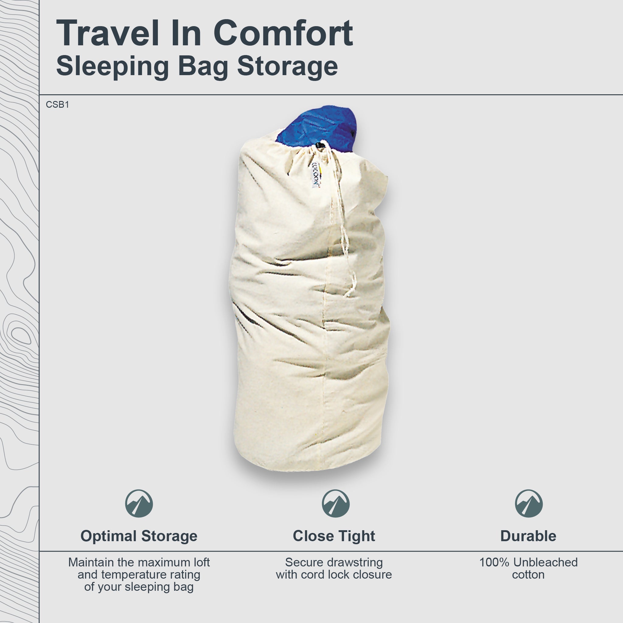 COCOON Sleeping Bag Storage Sack - Breathable Cotton 67L - We The Collective