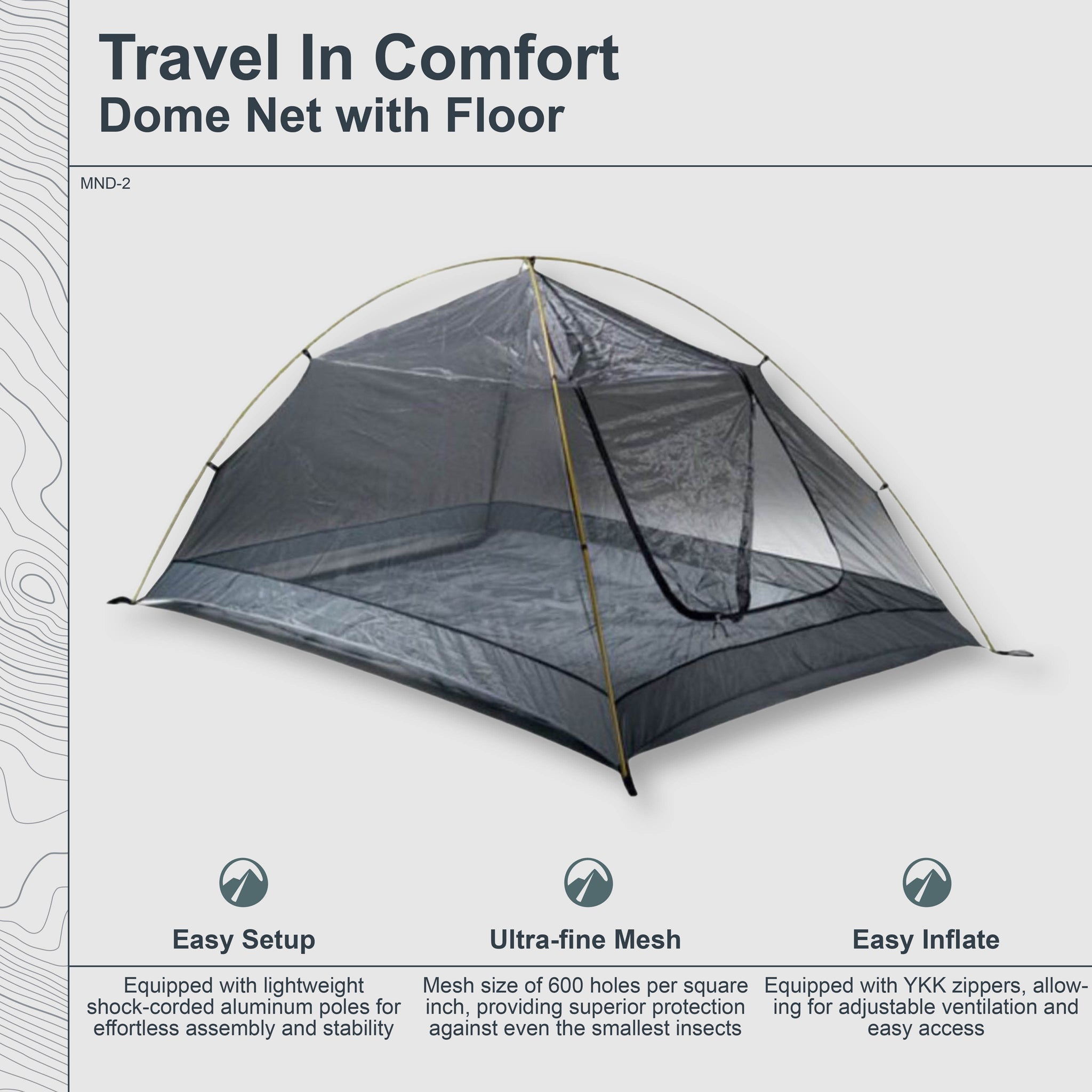 Double COCOON insect dome net tent for camping, featuring breathable mesh and secure zippers for outdoor insect protection.