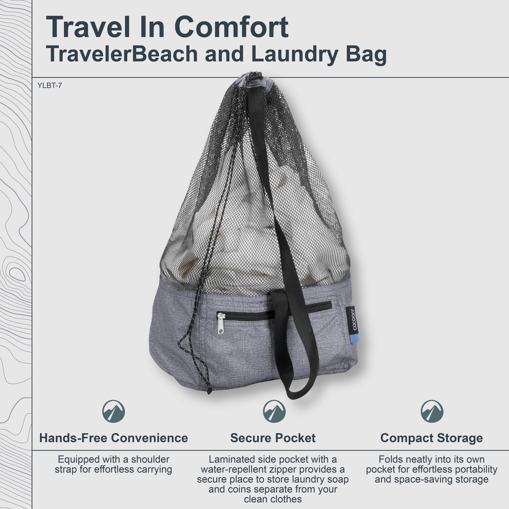 COCOON traveler and city laundry bag with durable fabric and compact design for easy packing and laundry organization.