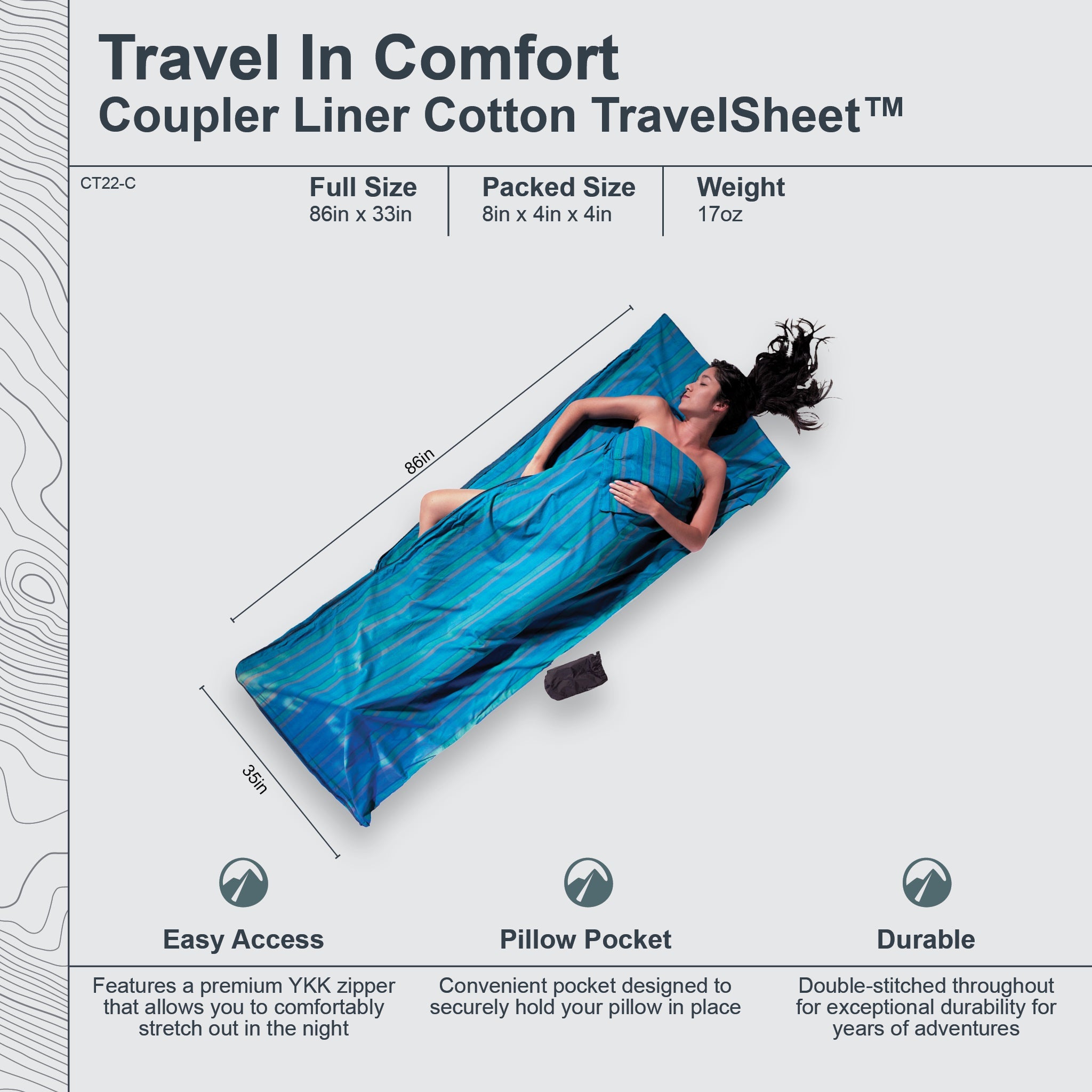 Coupler TravelSheet™ Cotton - OVERLANDERS Outfitter