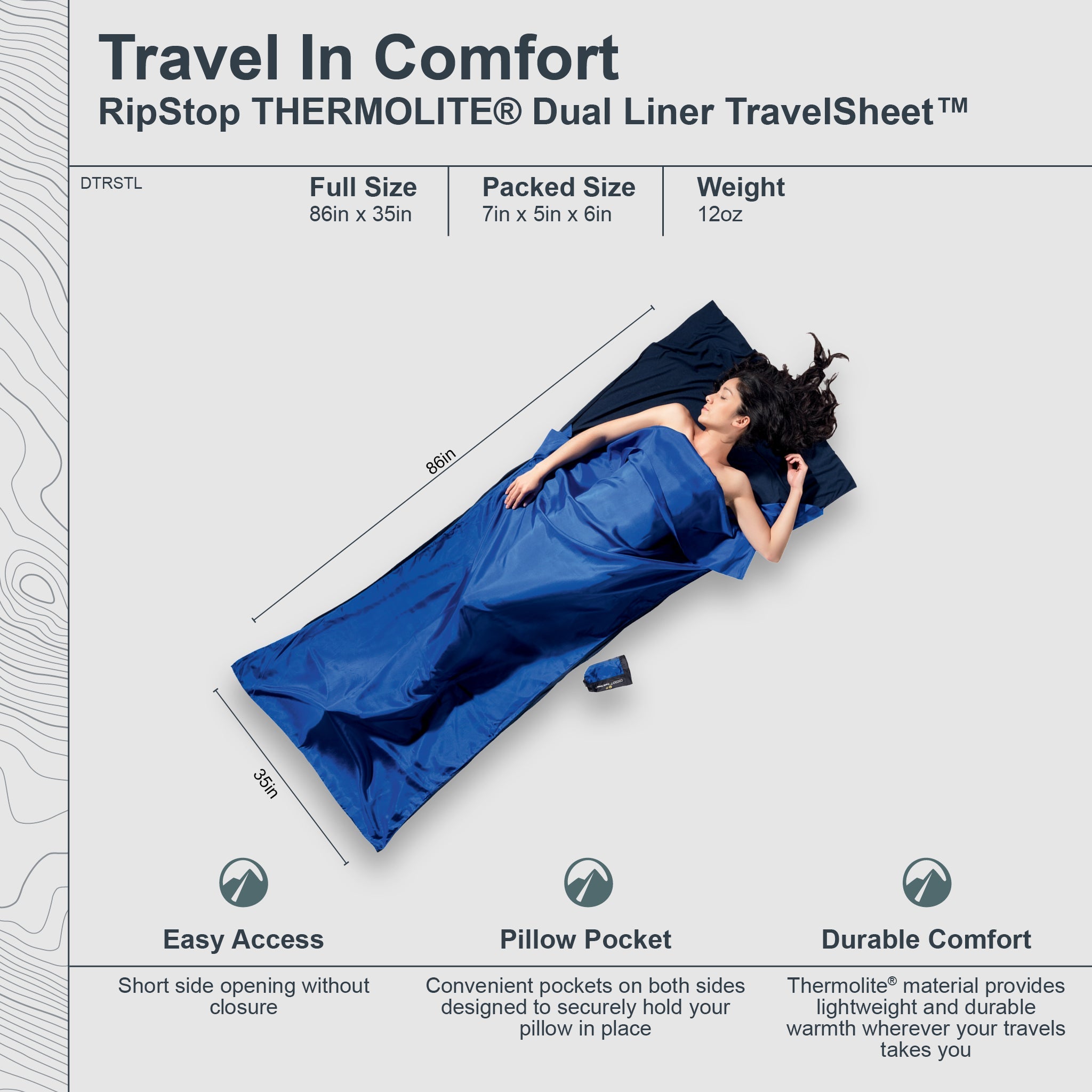 Ripstop Thermolite® Dual Liner TravelSheet™ - OVERLANDERS Outfitter