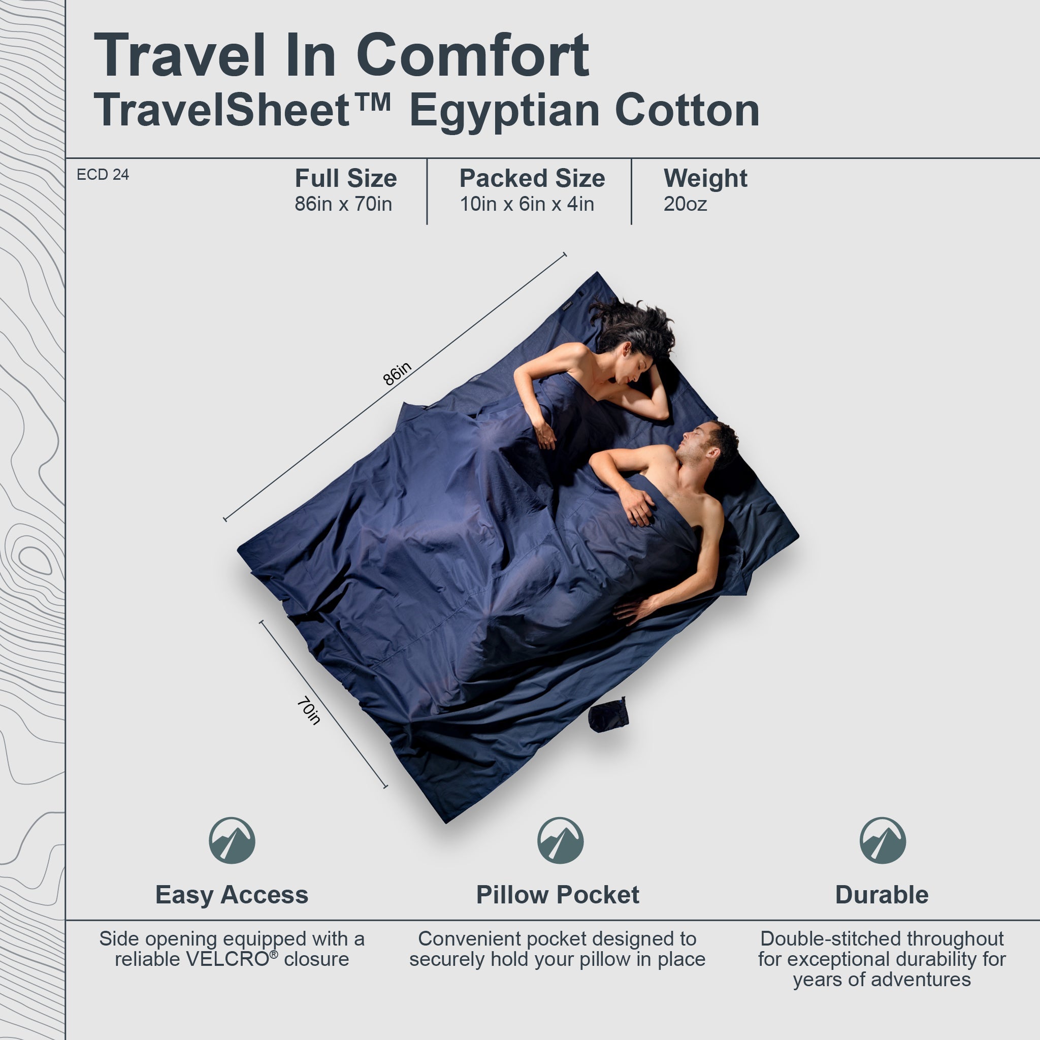 TravelSheet™ Egyptian Cotton Double - We The Collective