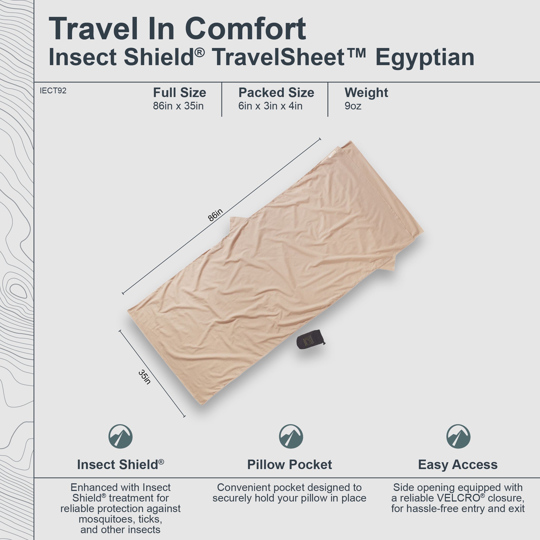 Insect Shield® TravelSheet™ Egyptian Cotton - We The Collective
