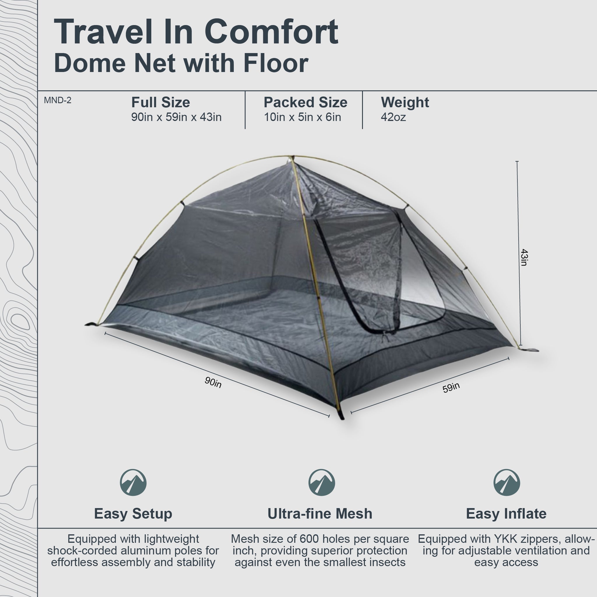 COCOON double insect dome net tent for camping, featuring fine mesh design to keep insects out during outdoor adventures.