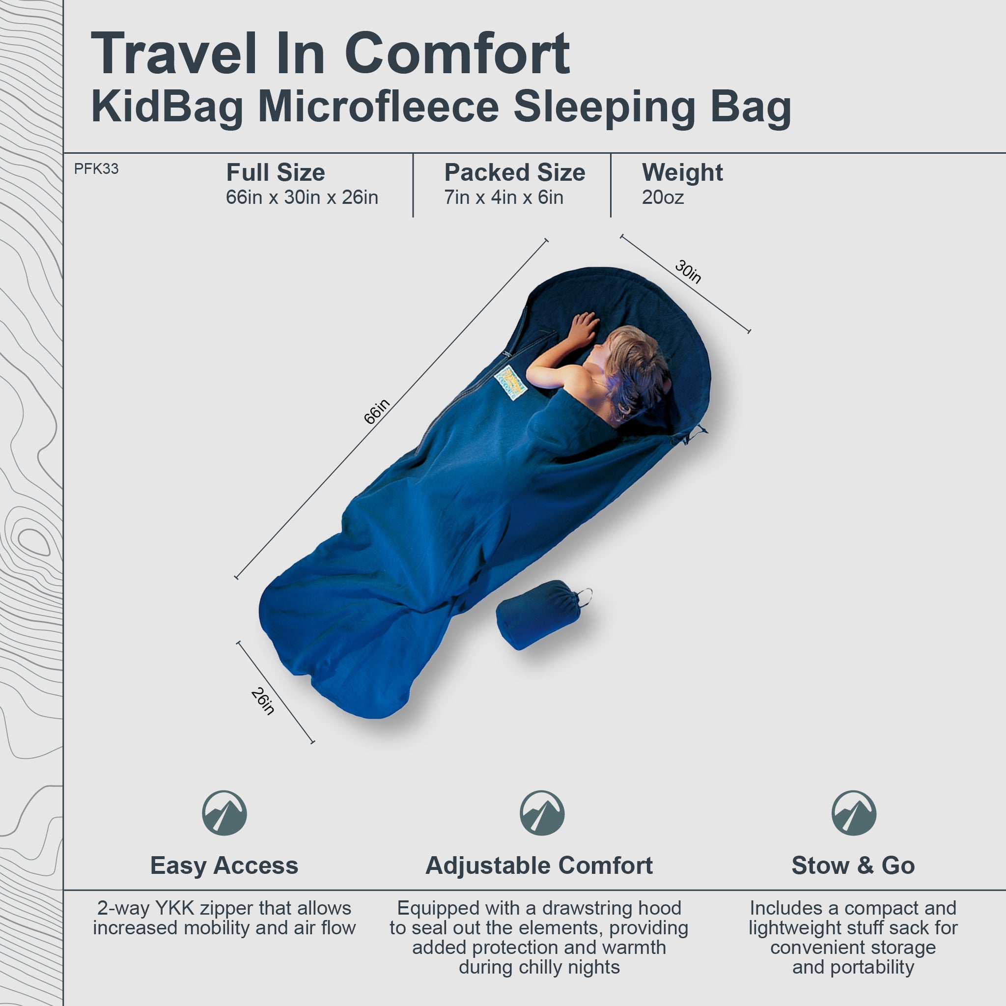 Kids microfleece jacket by COCOON, soft and cozy KidBag Microfleece perfect for children’s cold-weather wear.
