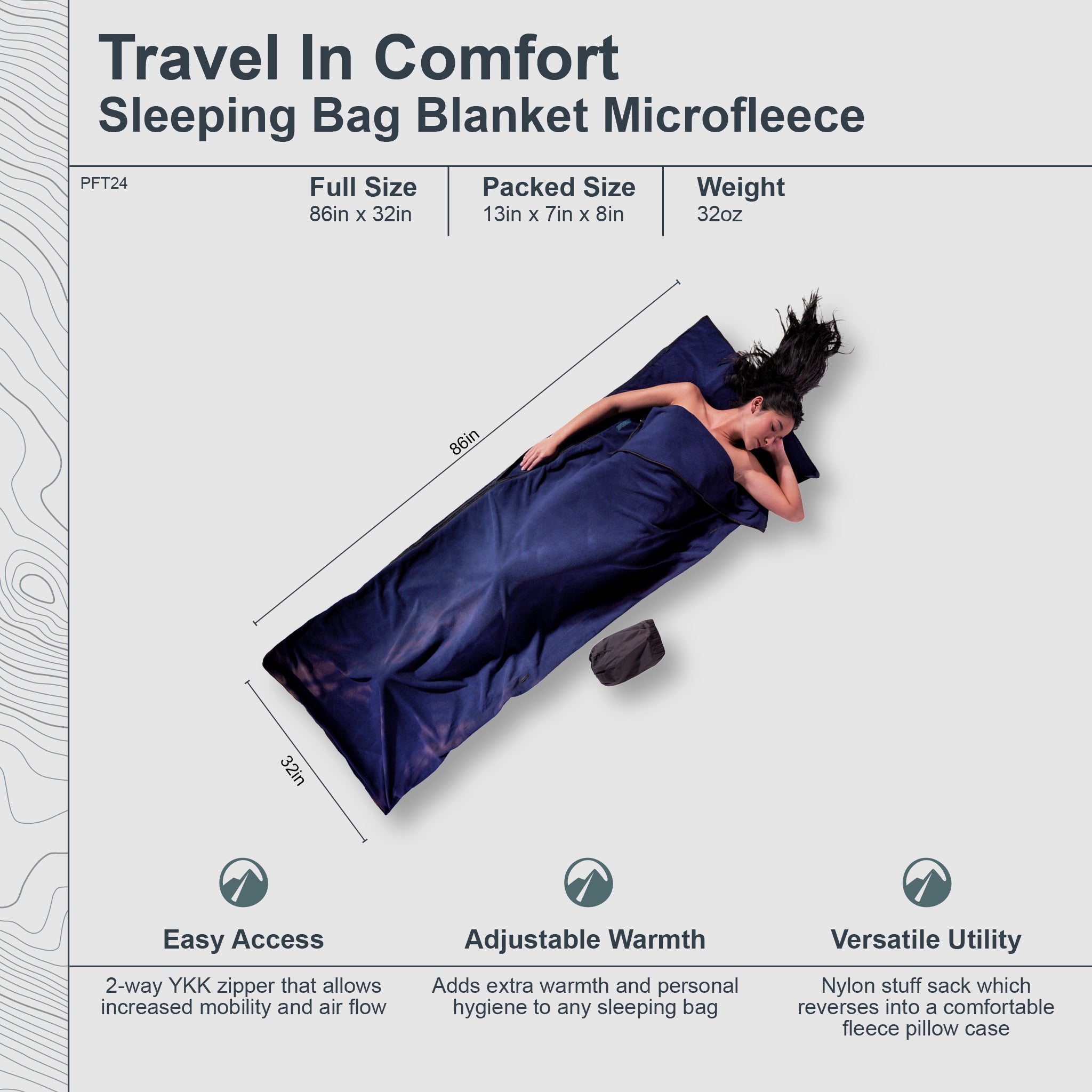 Sleeping Bag Blanket Microfleece - OVERLANDERS Outfitter