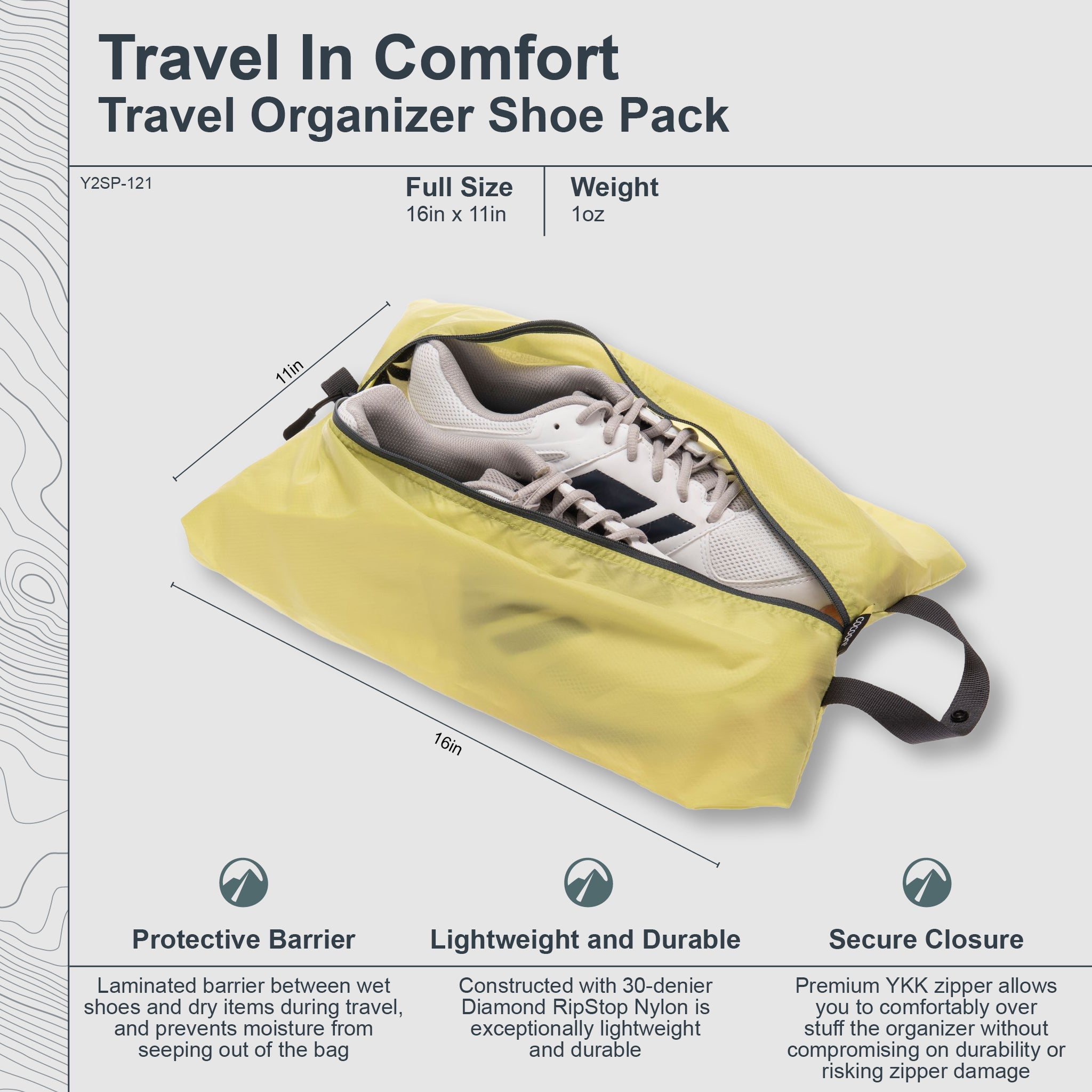 Set of COCOON shoe bags in black with drawstring closures, designed for organizing and protecting shoes during travel.