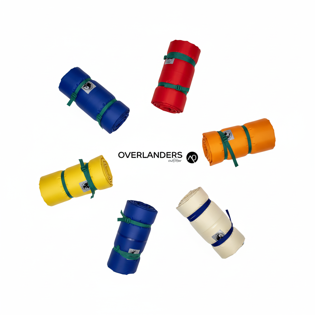 Color wheel showcasing the Jack's Plastic Welding Grande Paco Pad, a durable sleeping pad for outdoor adventures.