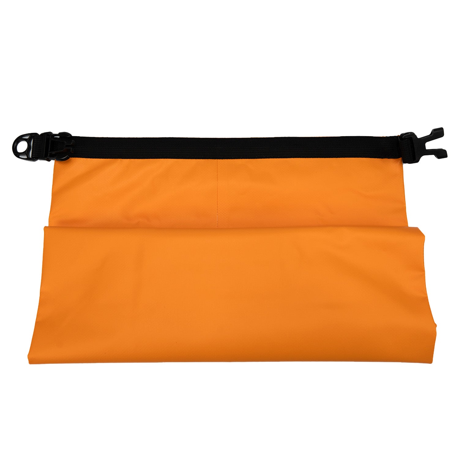 Orange 30-liter waterproof dry bag with roll-top closure, high-visibility design, ideal for outdoor and water activities.