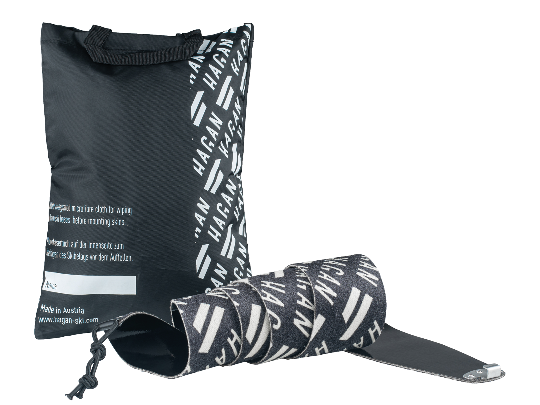 HAGAN Ski Mountaineering Hybrid Skin 84-85 with ultra-pure core for optimal grip and glide in ski touring and mountaineering.