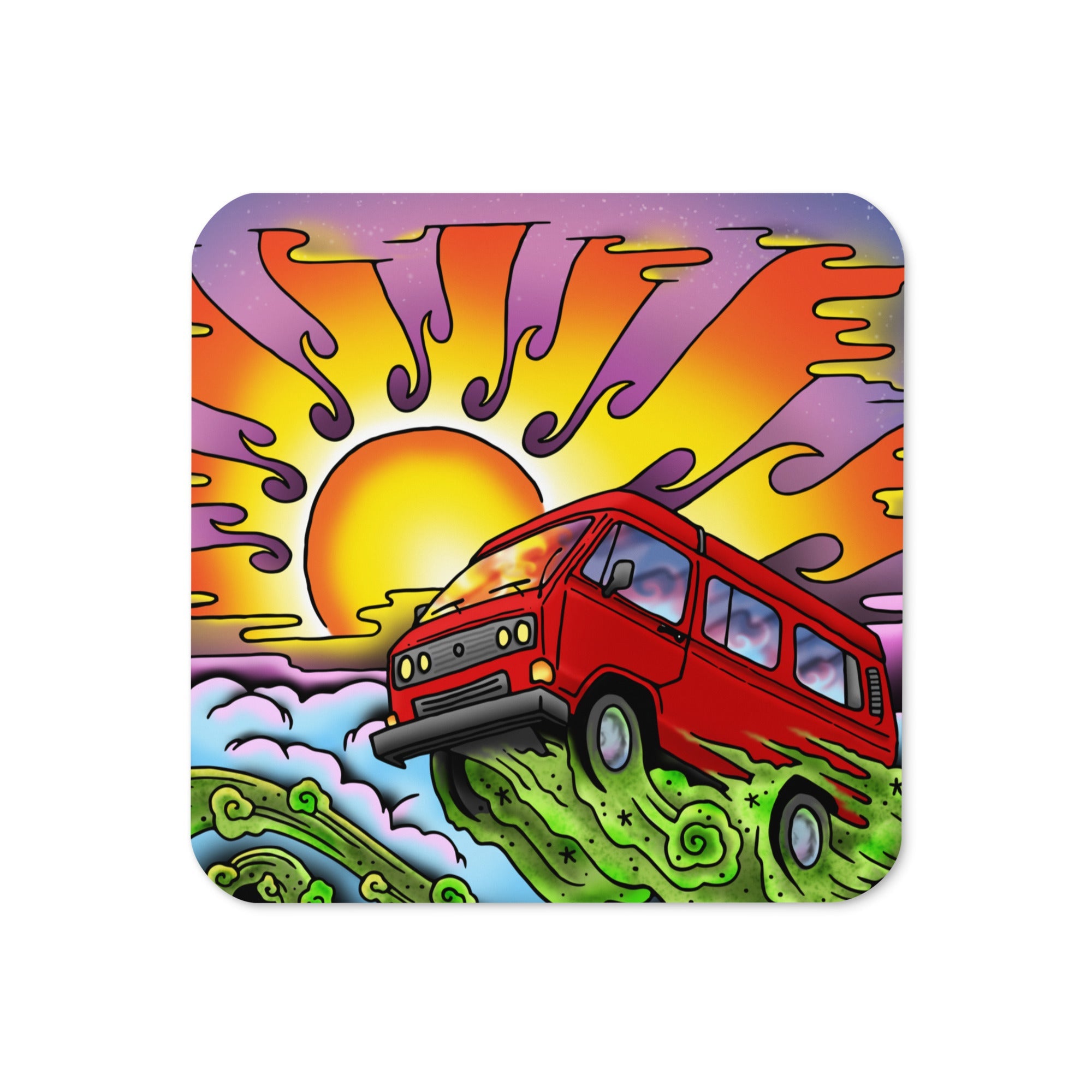 Van & Sun Cork-Back Coaster - OVERLANDERS Outfitter