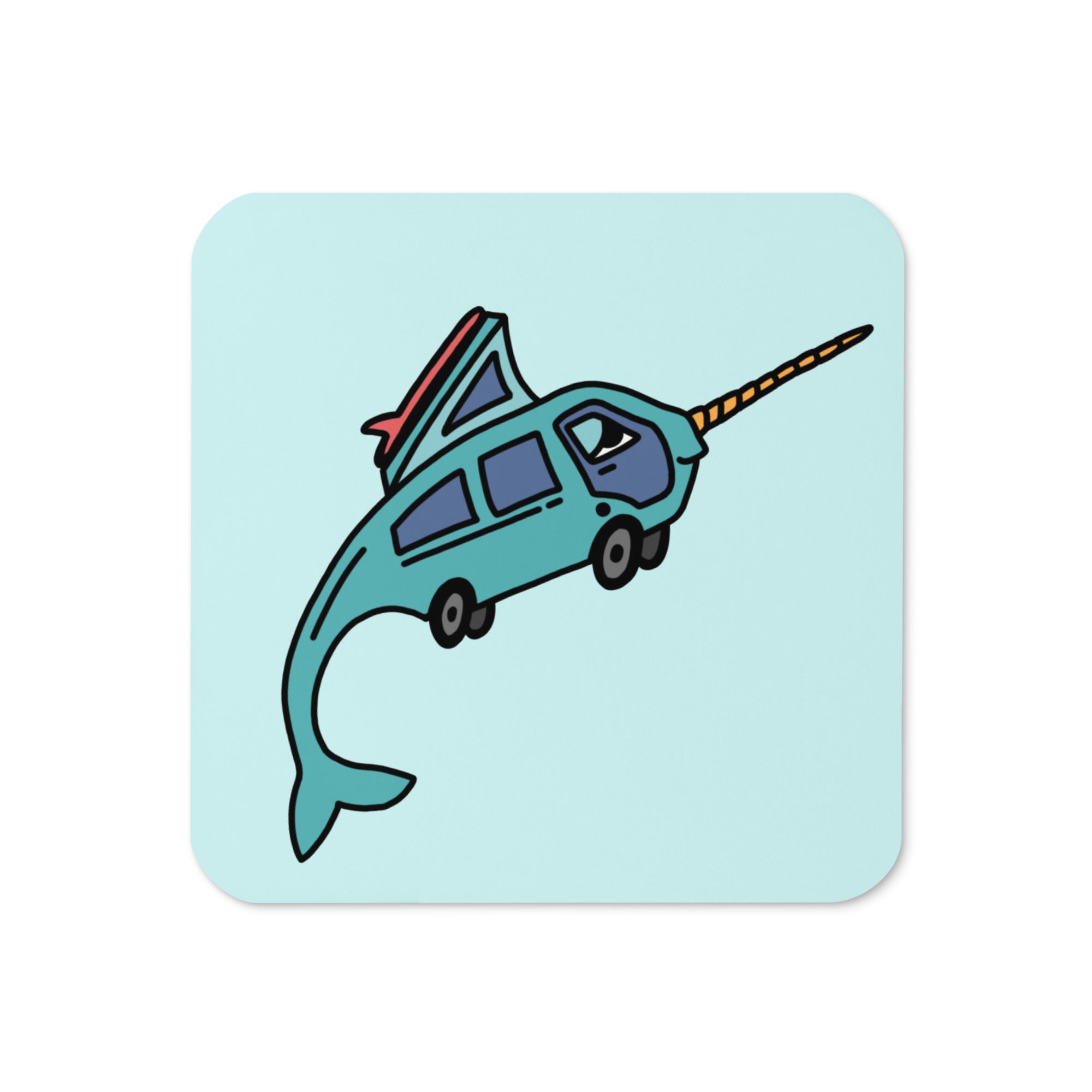 Narwhal Ned Cork-Back Coaster - OVERLANDERS Outfitter