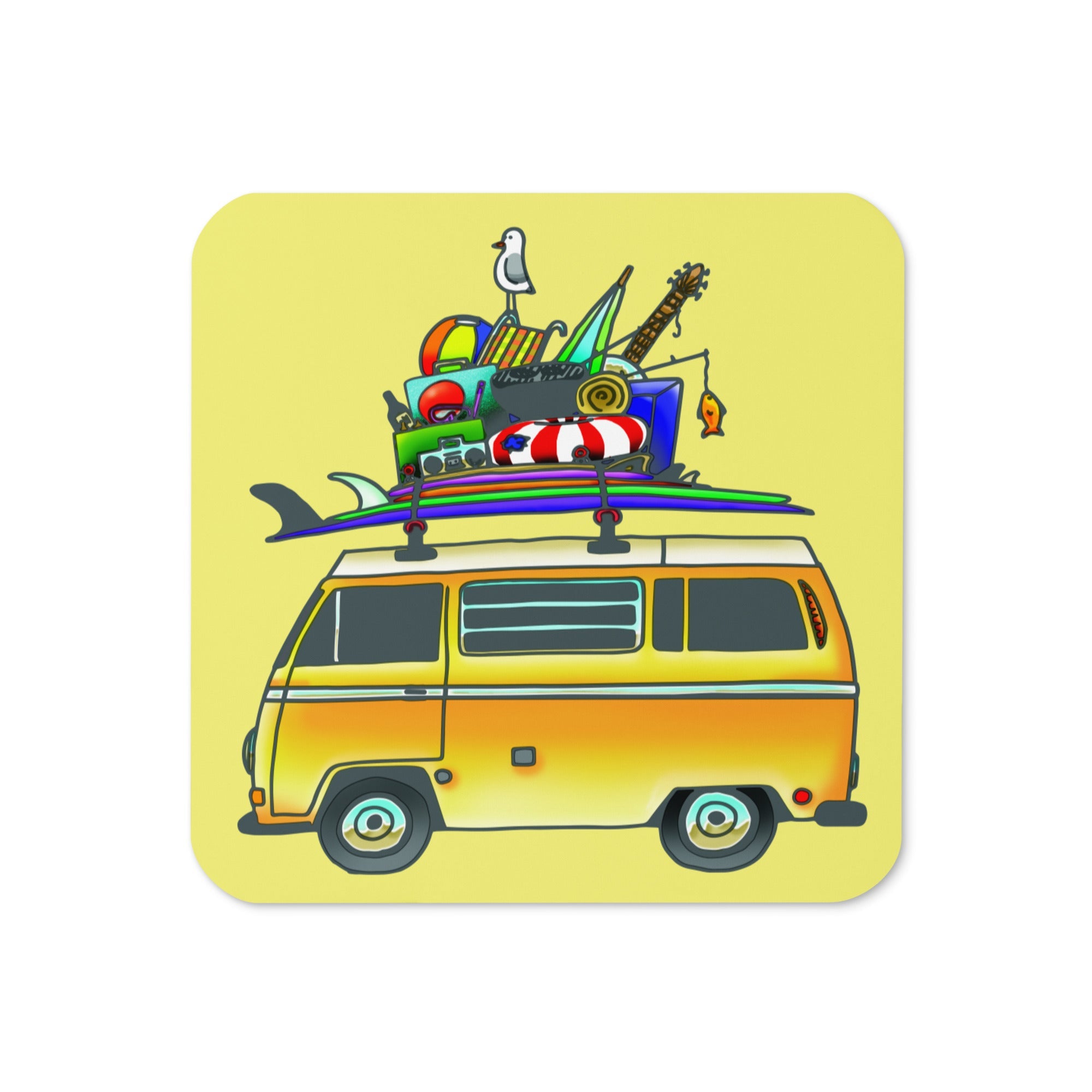 RAD Bus Cork-Back Coaster - OVERLANDERS Outfitter