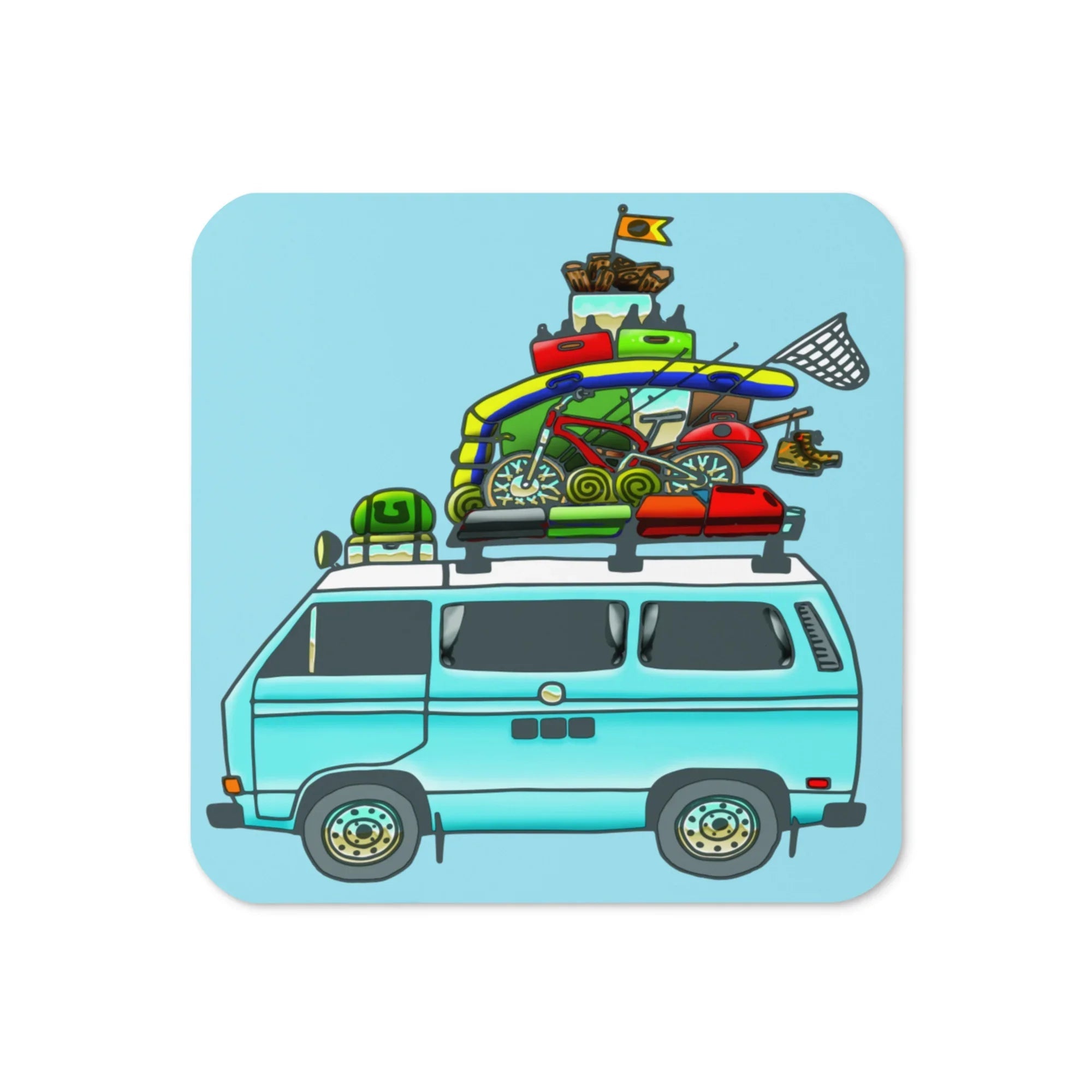 RAD Vanagon Cork-Back Coaster - OVERLANDERS Outfitter