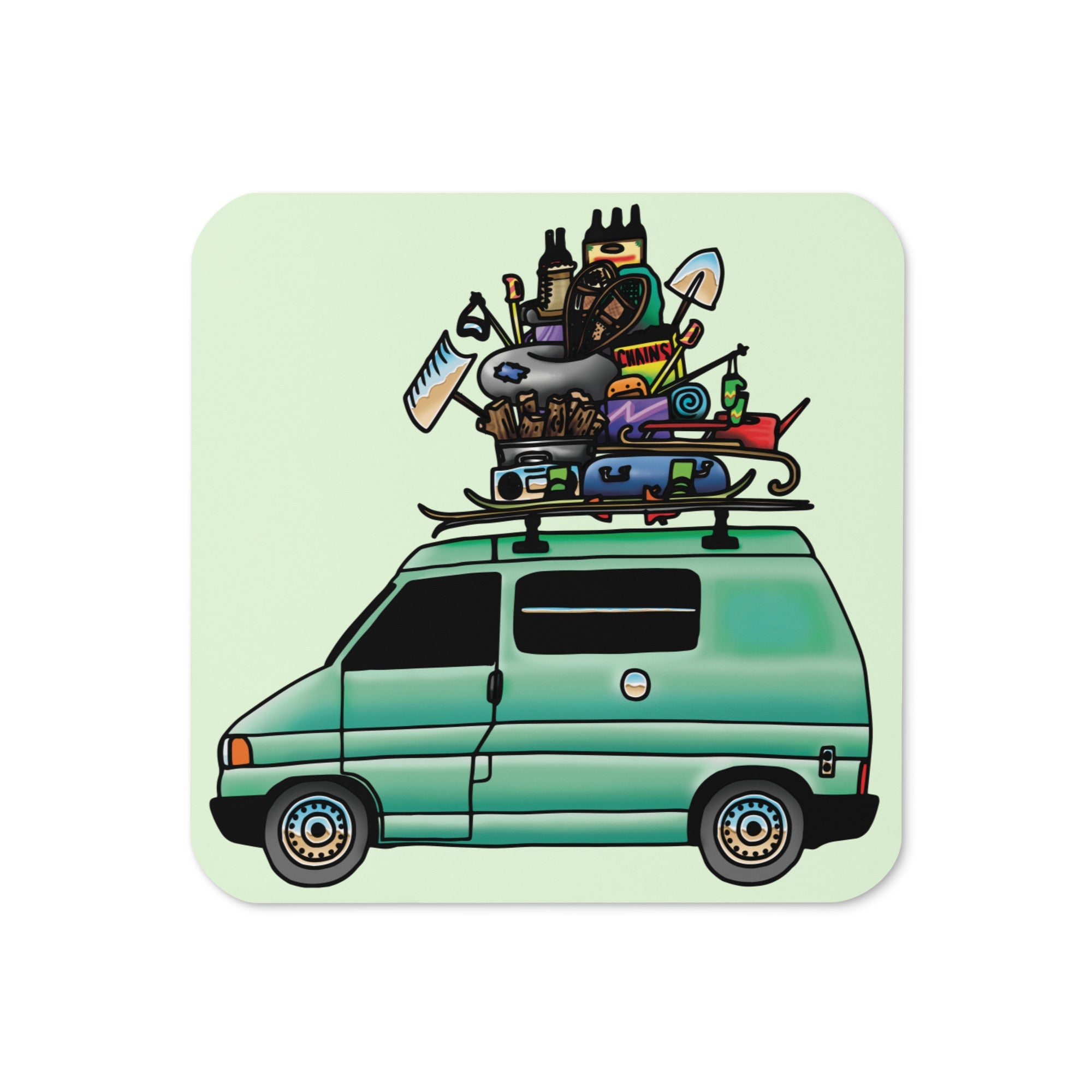 RAD Eurovan Cork-Back Coaster - OVERLANDERS Outfitter
