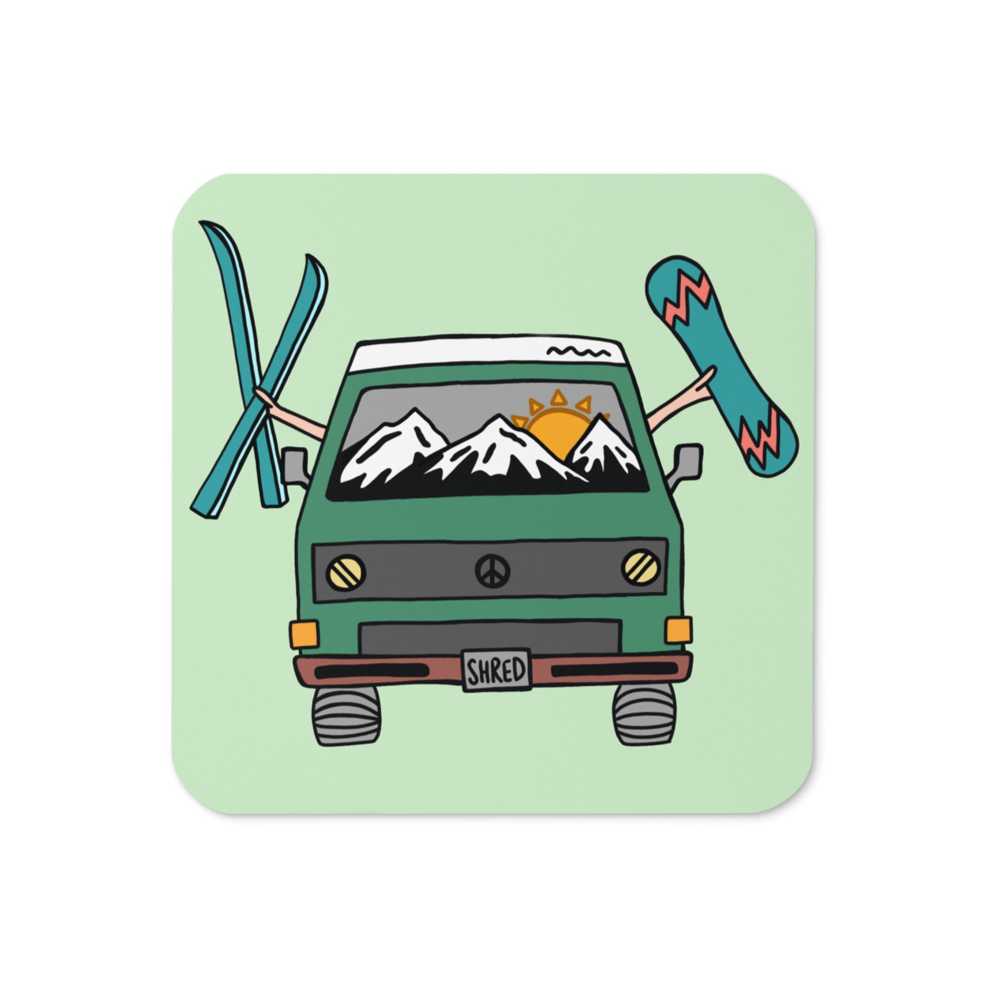 Shred Van Cork-Back Coaster - OVERLANDERS Outfitter