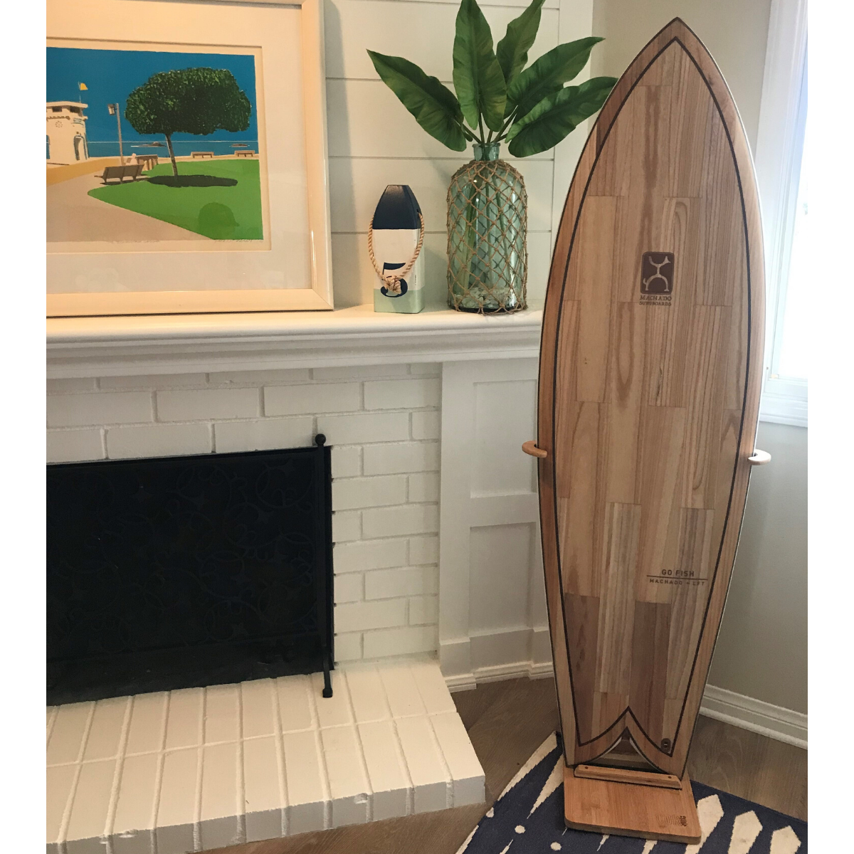 Bamboo Surfboard Display Stand | Longboards or Shortboards - OVERLANDERS Outfitter