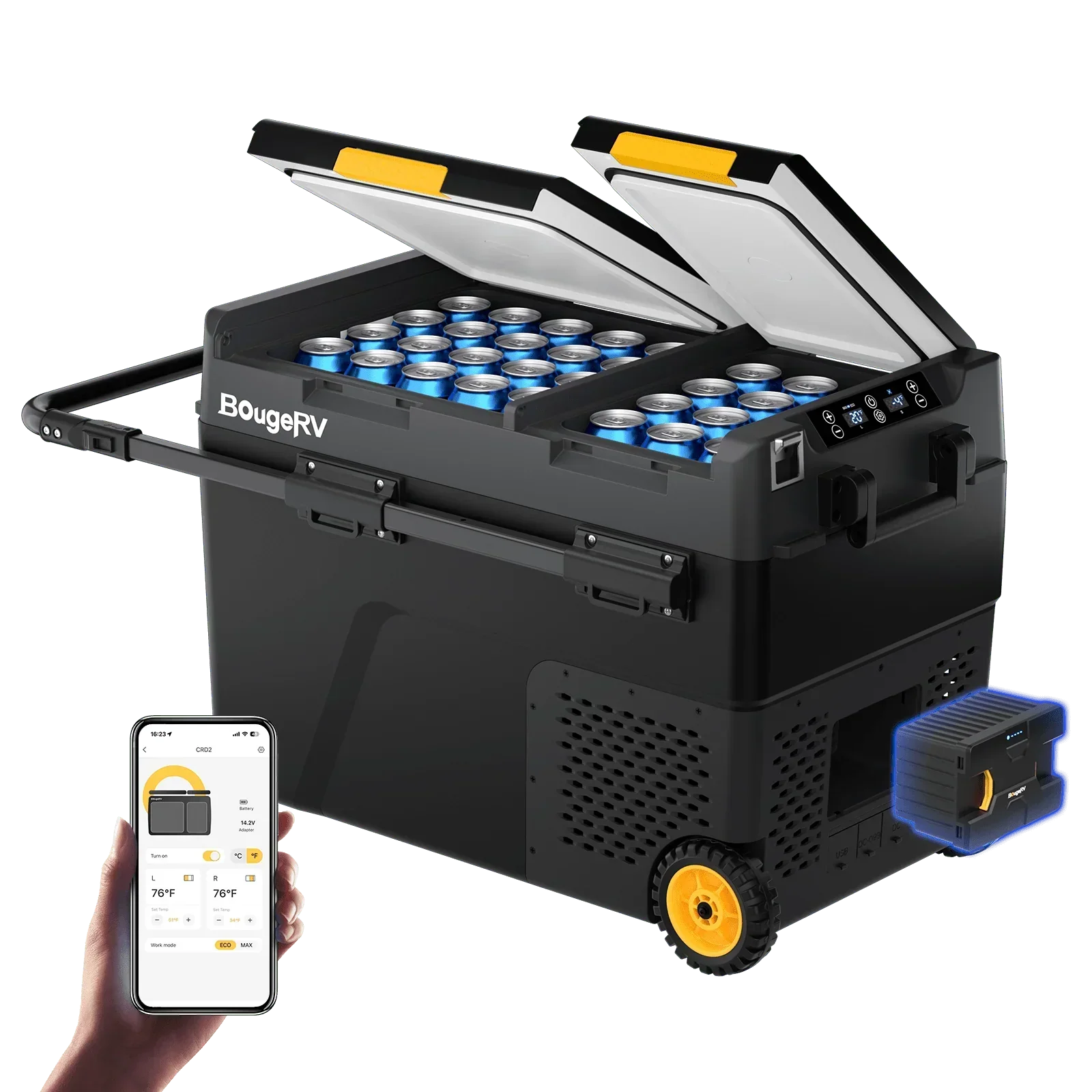 BougeRV CRD2 Dual Zone Solar Battery Portable Fridge Kit - OVERLANDERS Outfitter