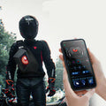 Bean's Moto Booth Crelander™ Devil's Eye LED water-resistant shoulder bag, motorcycle bag with LED light and durable water-resistant material.