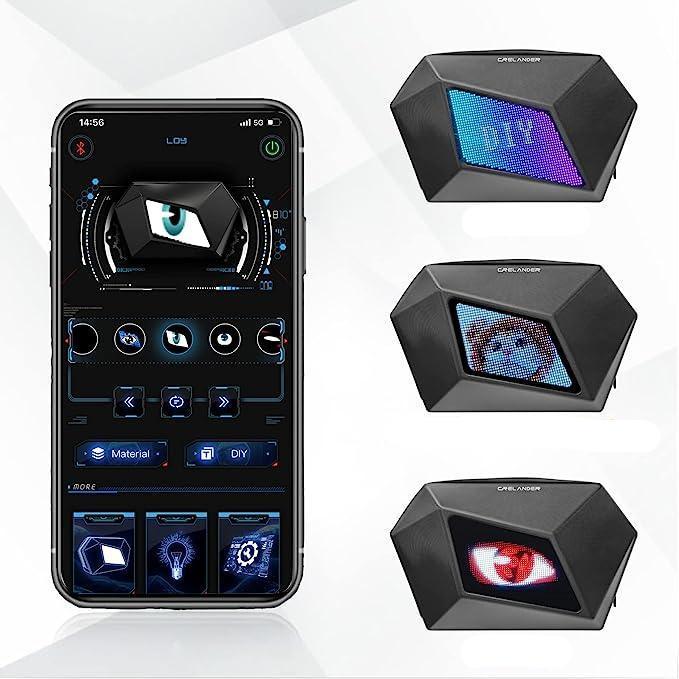 Bean's Moto Booth Crelander™ Devil's Eye LED water-resistant motorcycle shoulder bag with LED light and durable design.