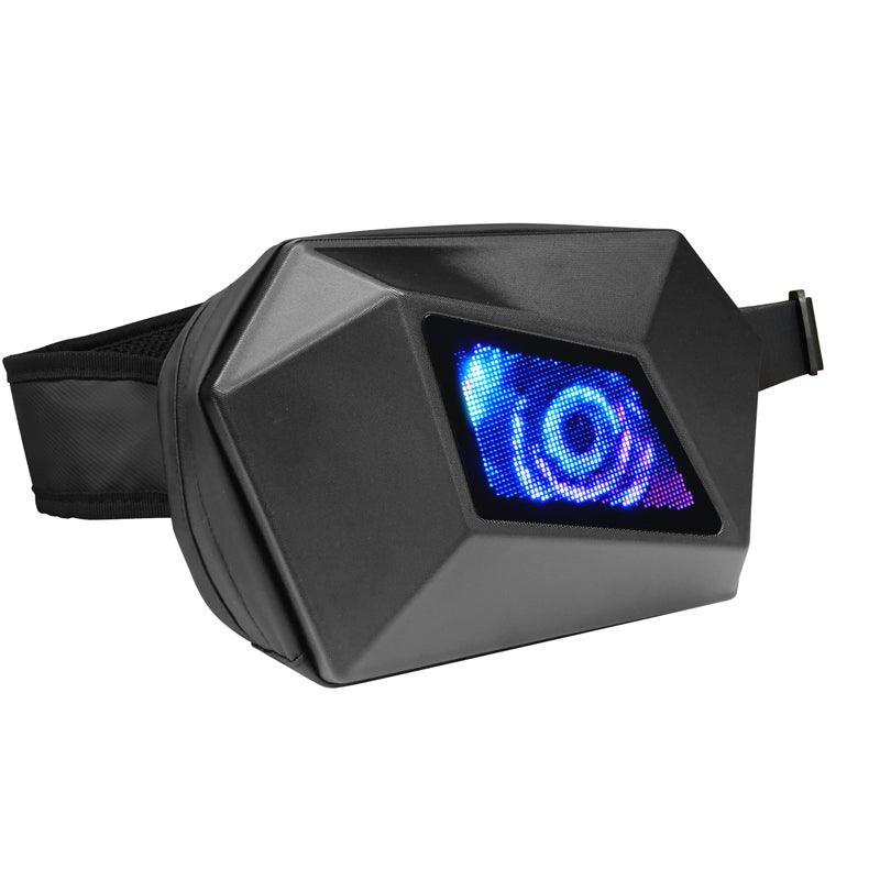 Bean's Moto Booth Crelander™ Devil's Eye LED water-resistant motorcycle shoulder bag with LED accents and durable design.