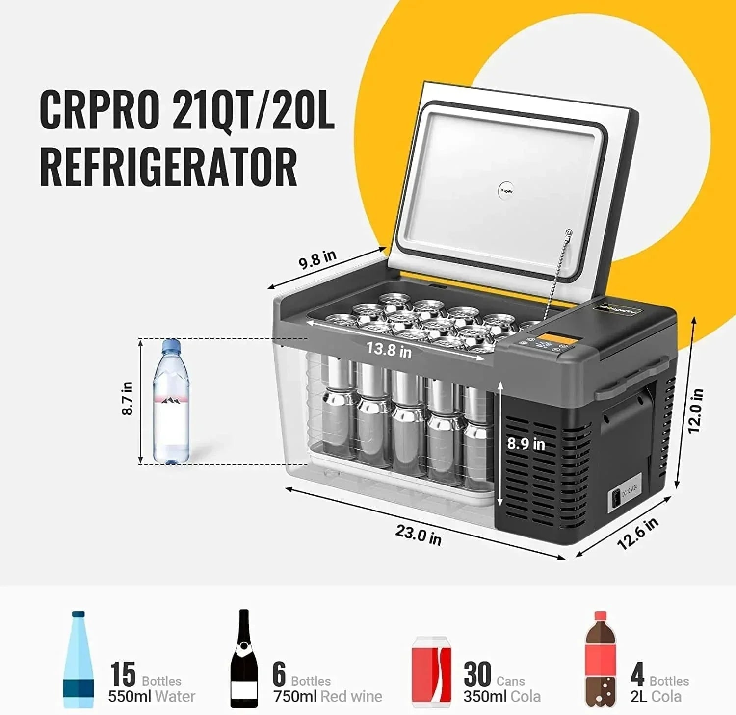 BougeRV CRPRO20 21QT 12V Portable Refrigerator Kit - OVERLANDERS Outfitter