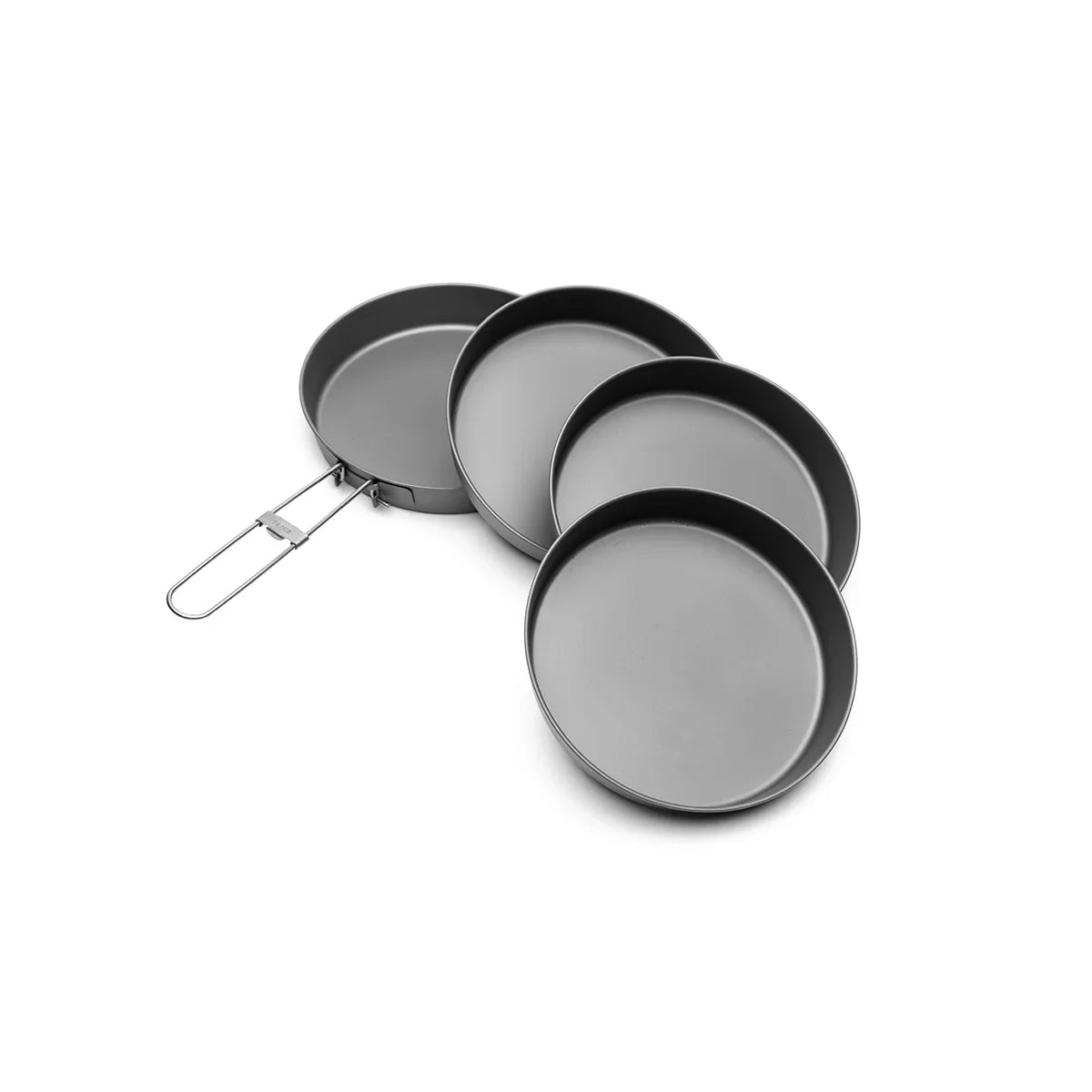 TOAKS Titanium D-165mm (6.5") Deep Pan Set 4 PCS | Ultralight Camping Cookware Set - OVERLANDERS Outfitter