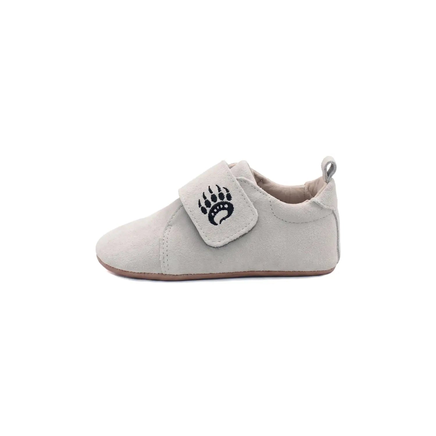 Bearfoot Cub SV Cloud toddler shoe in beige suede with soft, flexible design for comfortable baby and toddler wear.