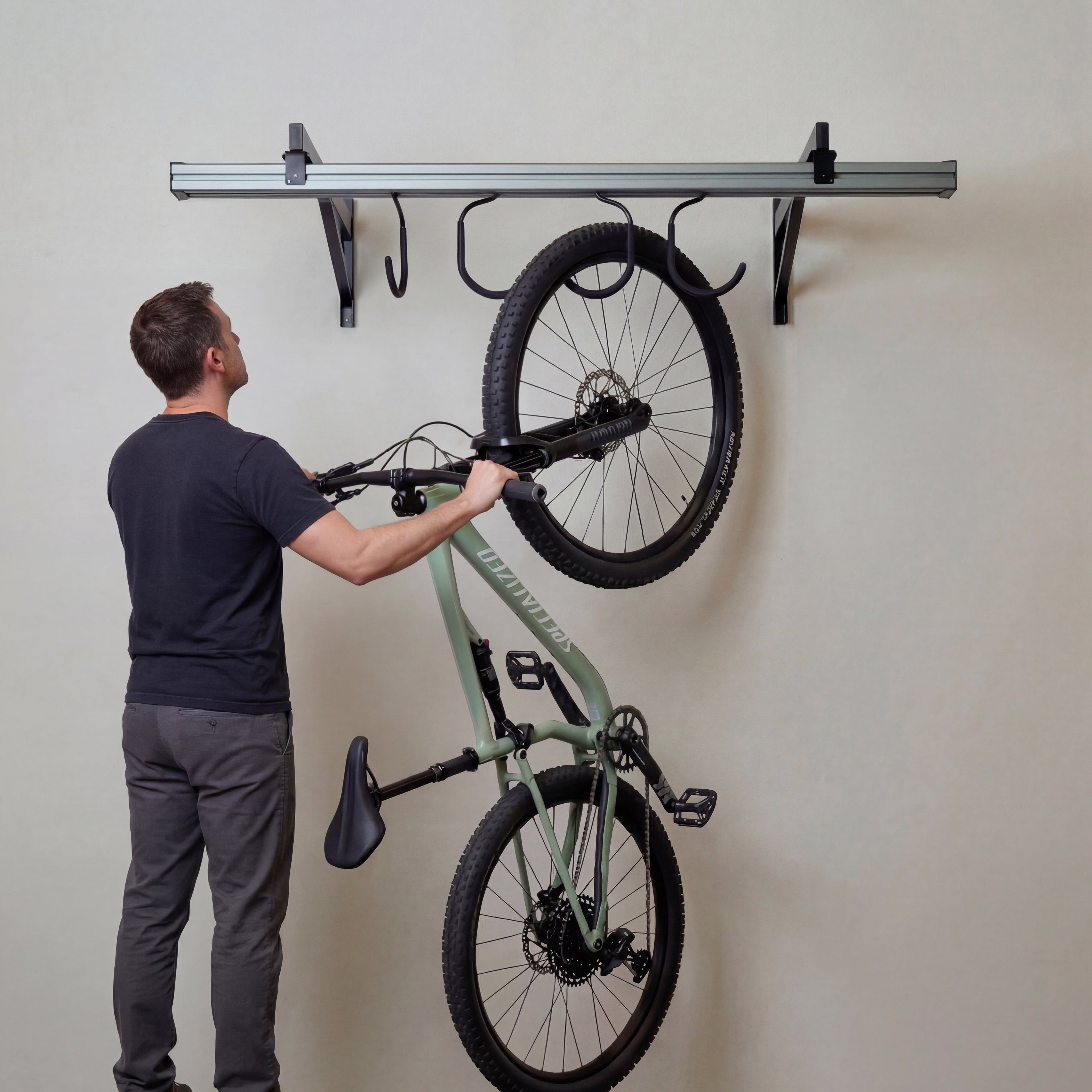 CycleSlide | Wall Mounted Bike Rack | 1 - 8 Bikes - OVERLANDERS Outfitter