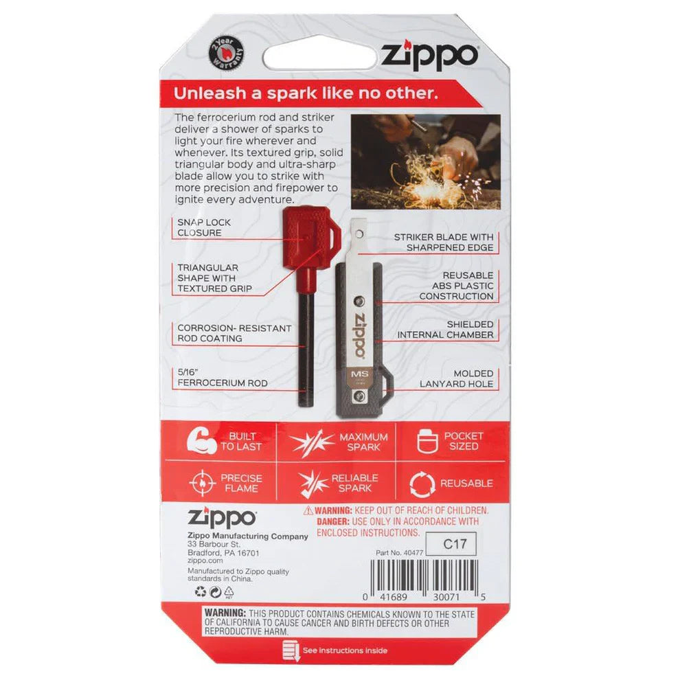 Zippo Mag Strike lighter featuring a sleek design with Americana Pipedream Apparel branding against a neutral background.