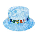 Blue Peter Grimm Grateful Dead Jagger dancing bear bucket hat with embroidered design, casual headwear for music fans and outdoor wear.