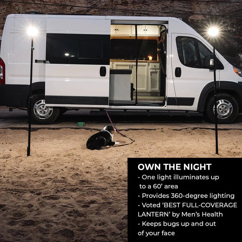 DEVOS LightRanger 1200 | 1200 Lumen Rechargeable LED Camping Light Tower - OVERLANDERS Outfitter