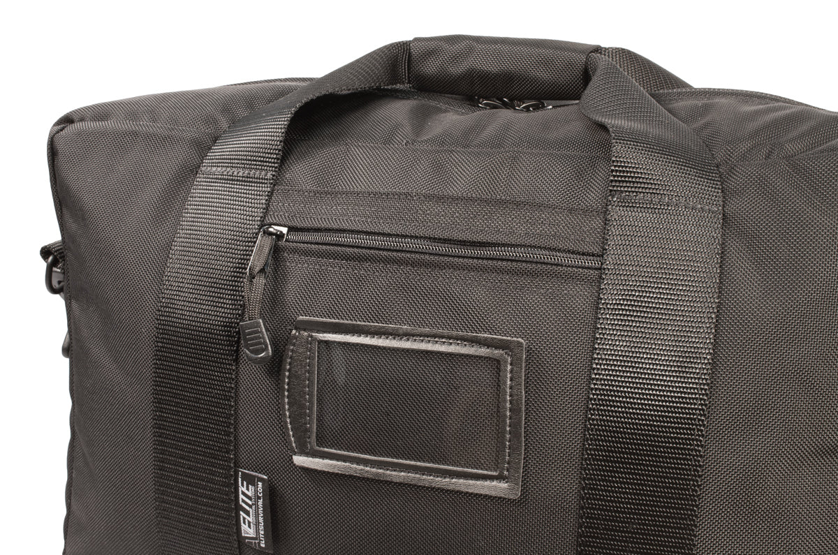 Elite Survival Systems Ballistic Flight Bags in durable fabric with multiple compartments for organized travel.