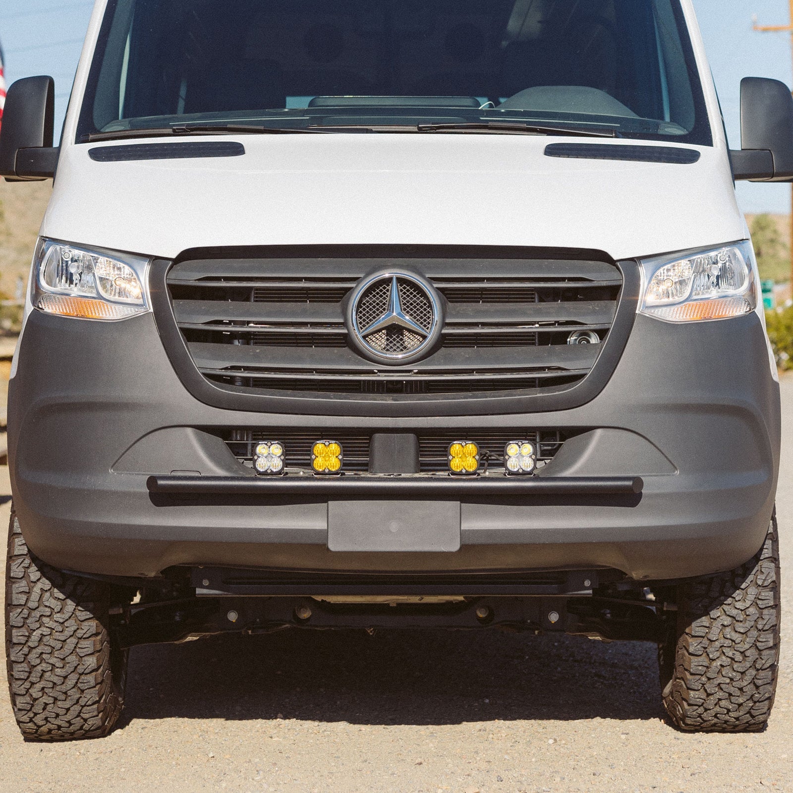 Sprinter Defender Bumper by The Van Mart, showcasing durable exterior part designed for Sprinter vans.