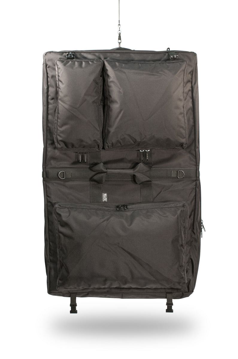 Elite Survival Systems Deluxe Garment Bag for luggage, with multiple compartments and sturdy handles for travel organization.