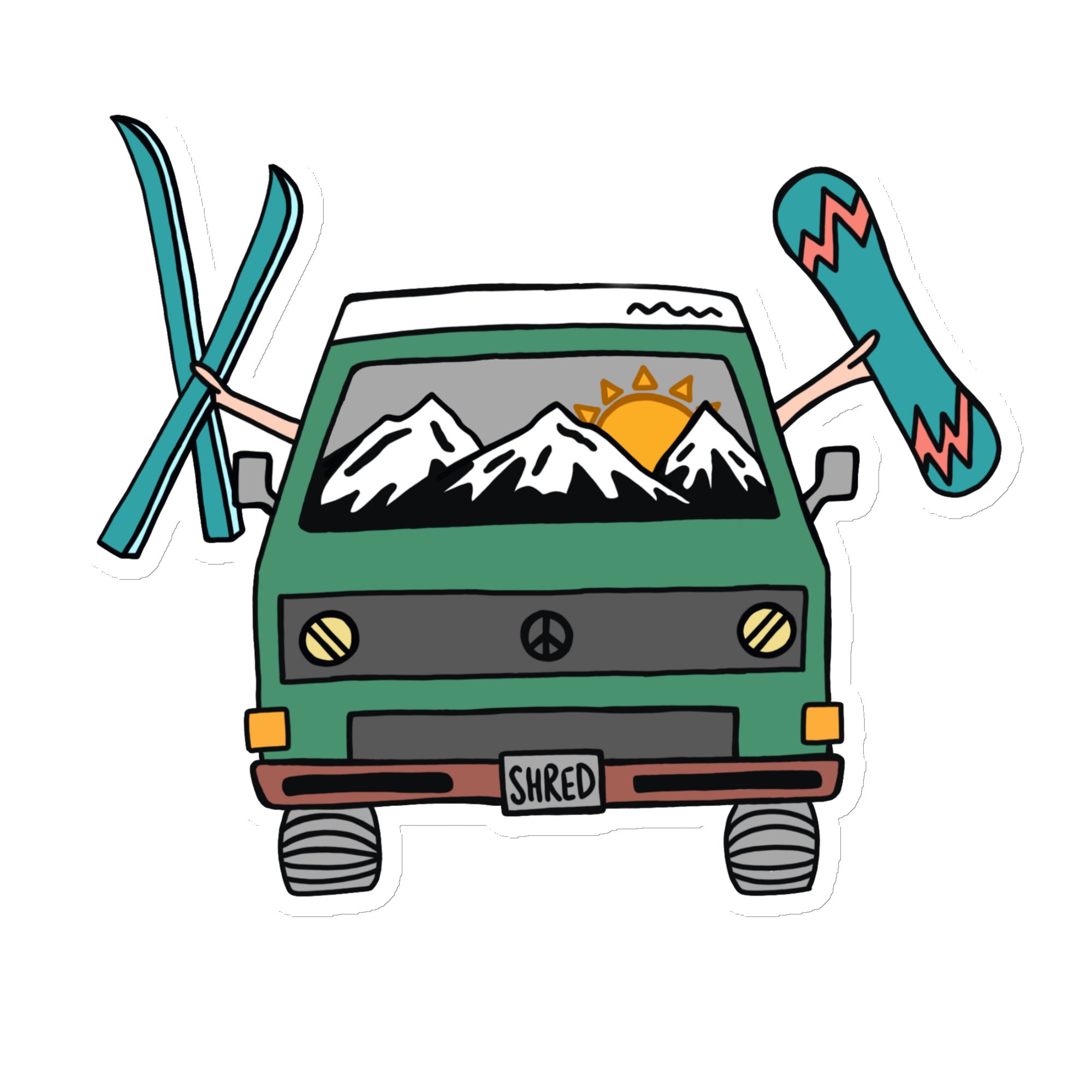 Shred Van Magnet - OVERLANDERS Outfitter