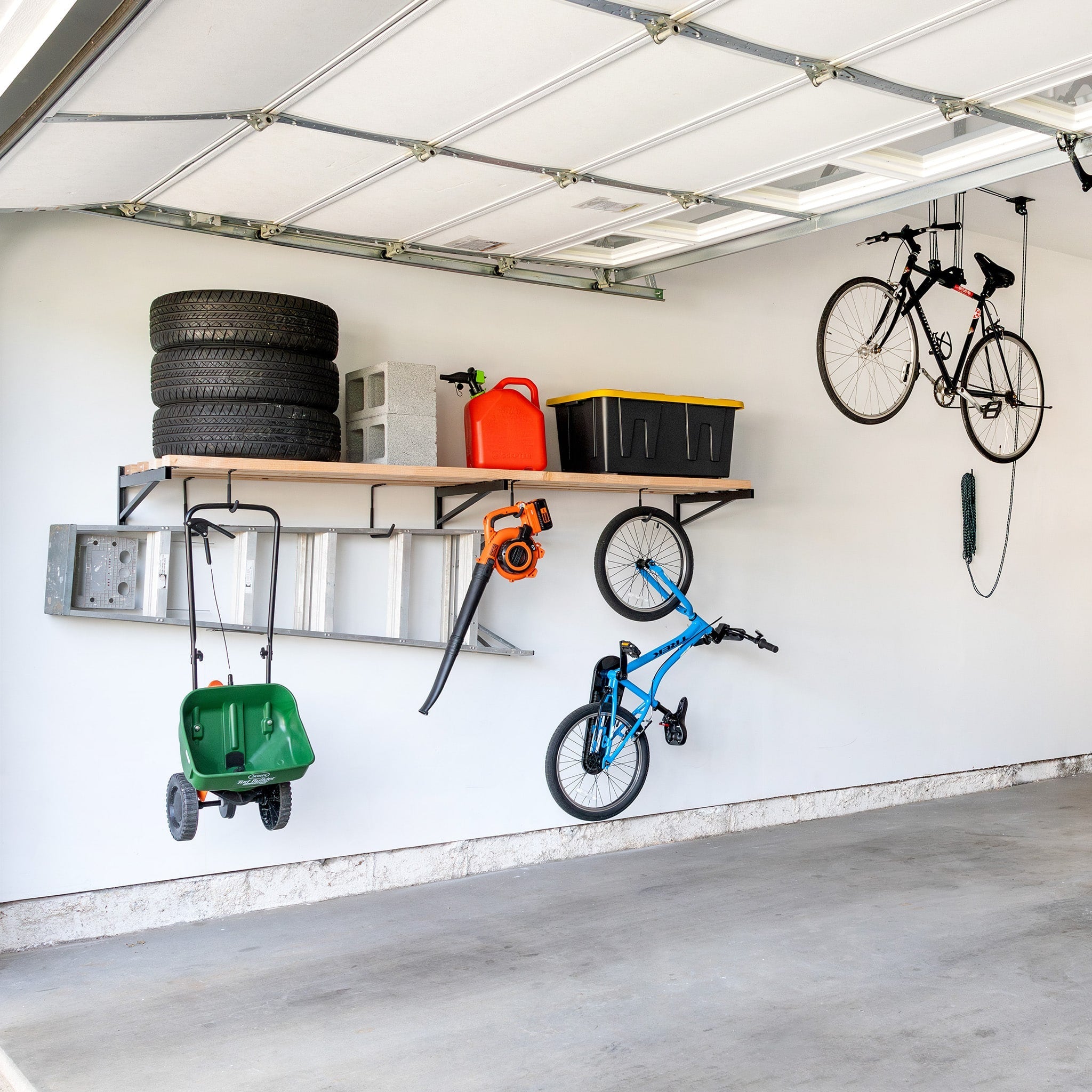 2' x 8' DIY Wall Shelf Brackets | Heavy Duty Garage Wall Shelf - OVERLANDERS Outfitter