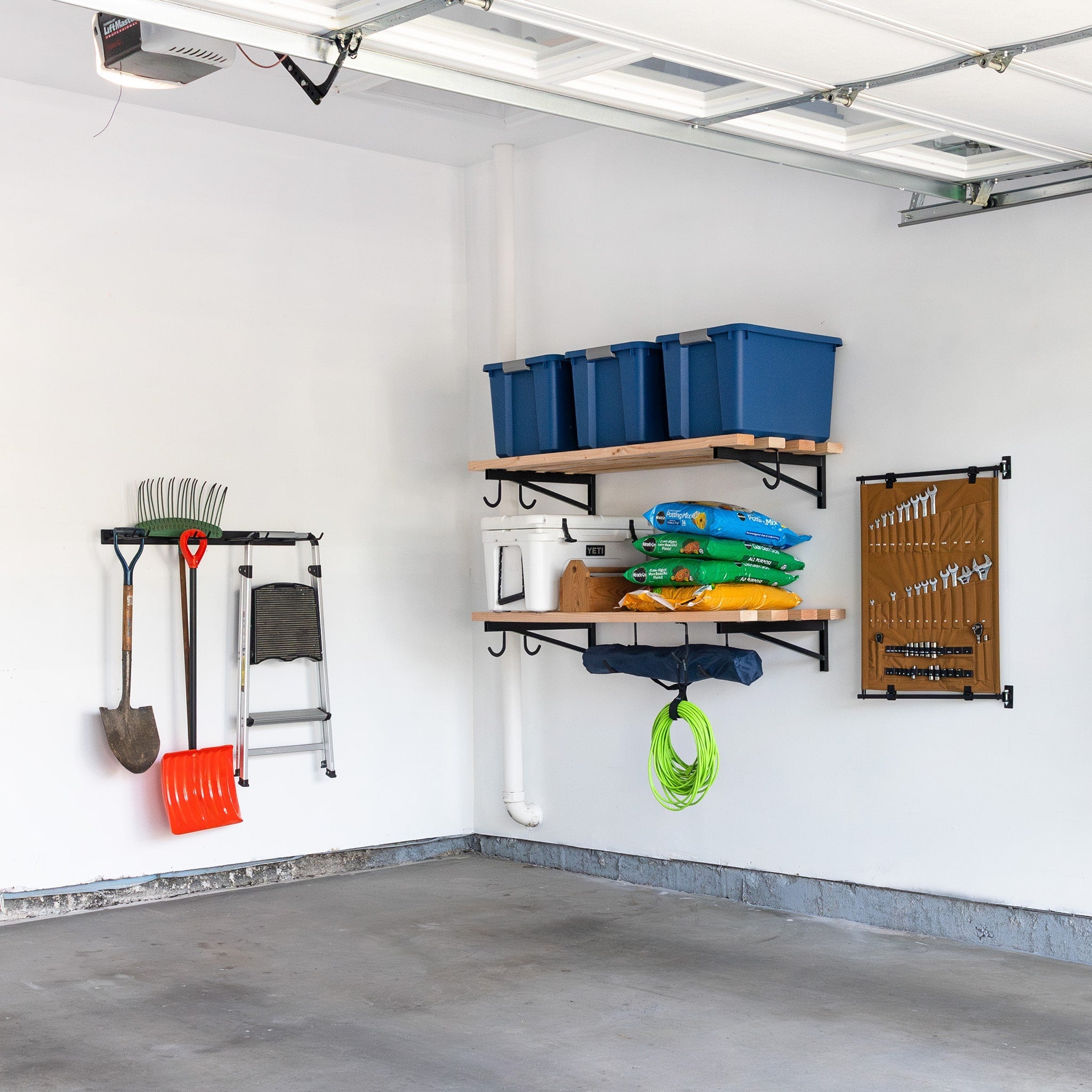 2' x 4' DIY Wall Shelf Brackets | Heavy Duty Garage Wall Shelves - OVERLANDERS Outfitter