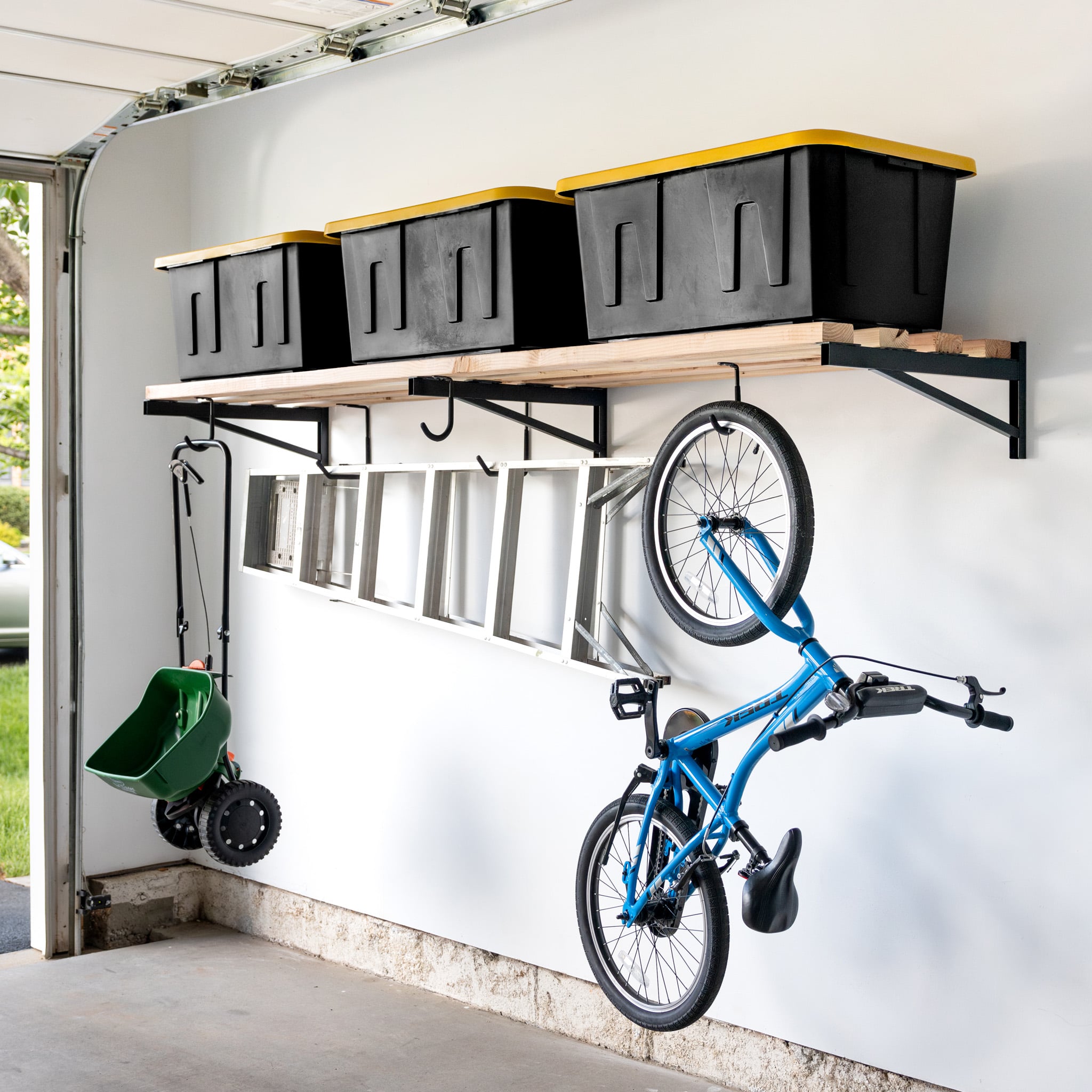 2' x 8' DIY Wall Shelf Brackets | Heavy Duty Garage Wall Shelf - OVERLANDERS Outfitter