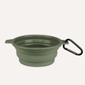 Tilley + Me collapsible dog water and food bowl with clip, compact, reusable, and easy to clean for travel and outdoor use.