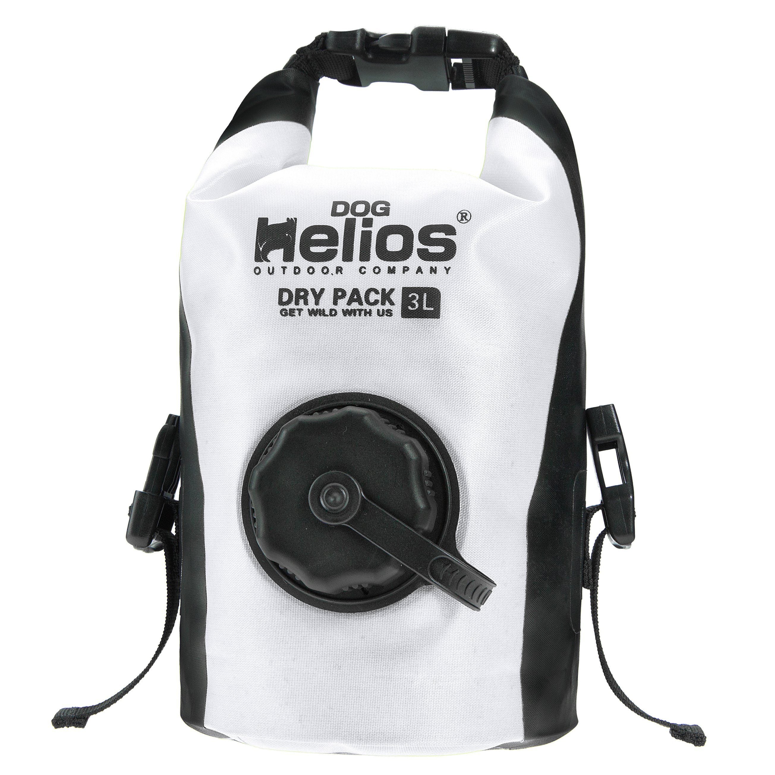 Dog Helios Grazer waterproof outdoor travel dry food dispenser bag by Pet Life, featuring a compact, durable design for pet feeding on the go.
