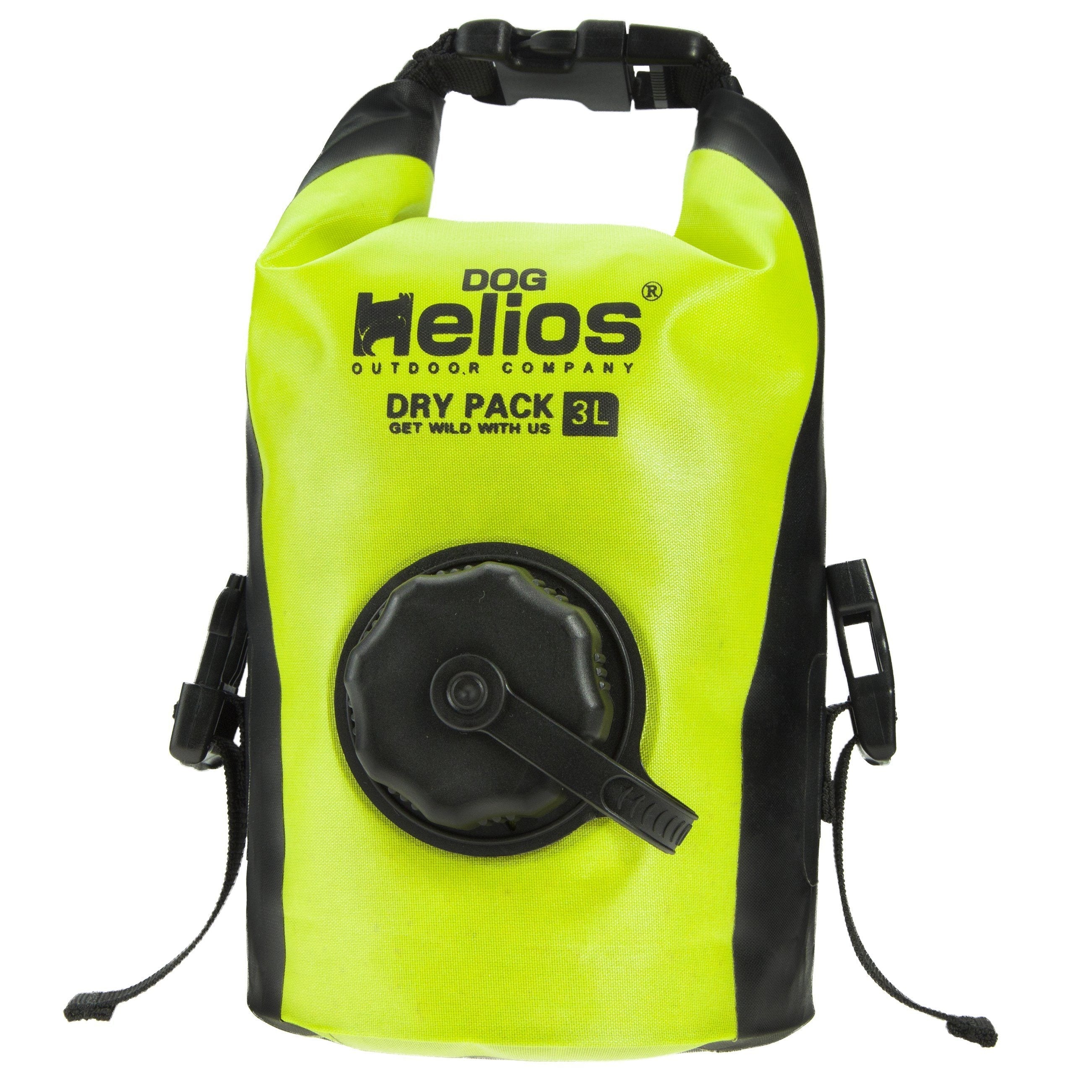 Dog Helios Grazer waterproof outdoor travel dry food dispenser bag by Pet Life, with adjustable strap and easy-access food compartments.